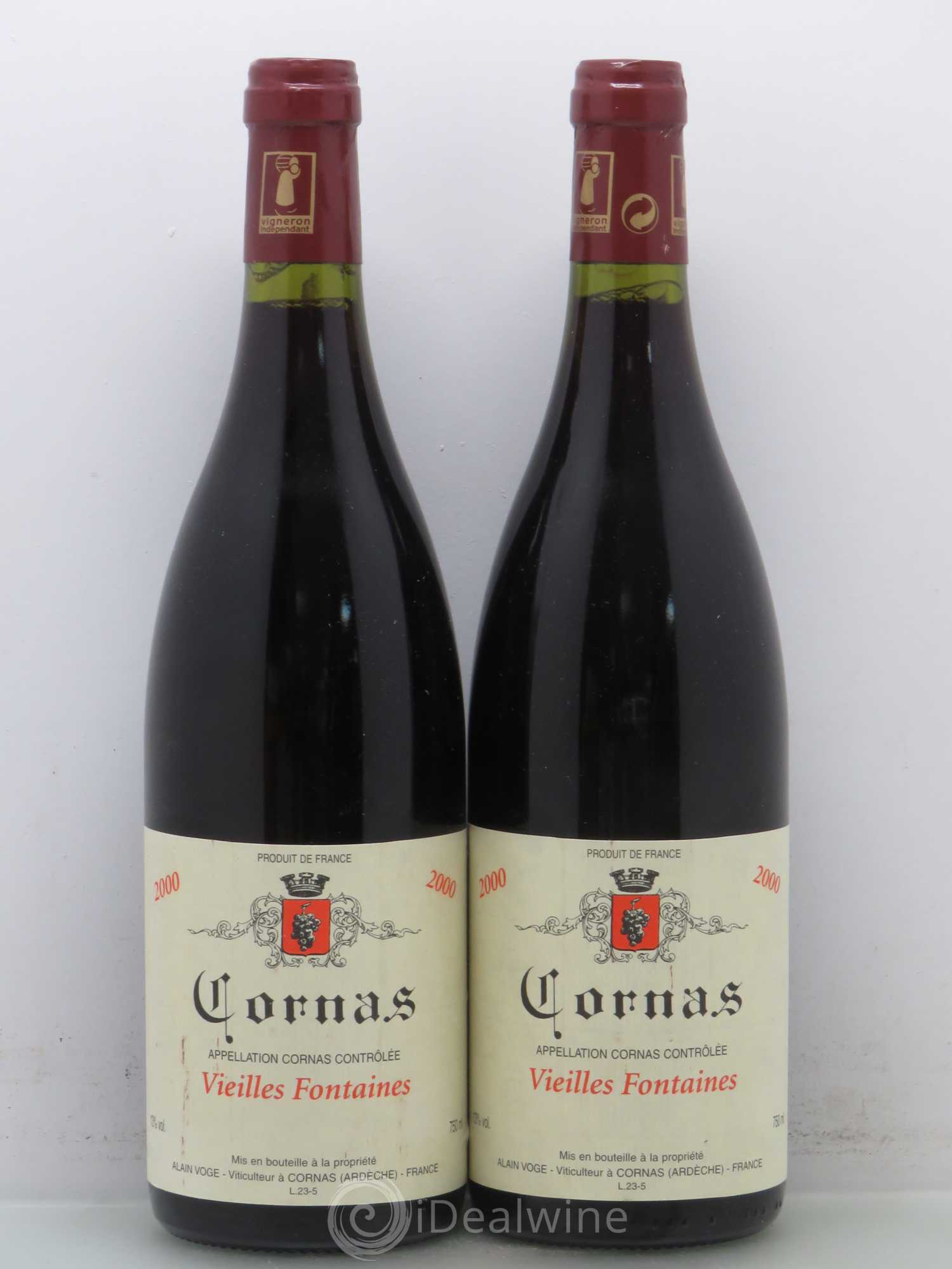 Cornas Les Vieilles Fontaines Alain Voge (Domaine) 2000 - Lot de 2 bouteilles - 0