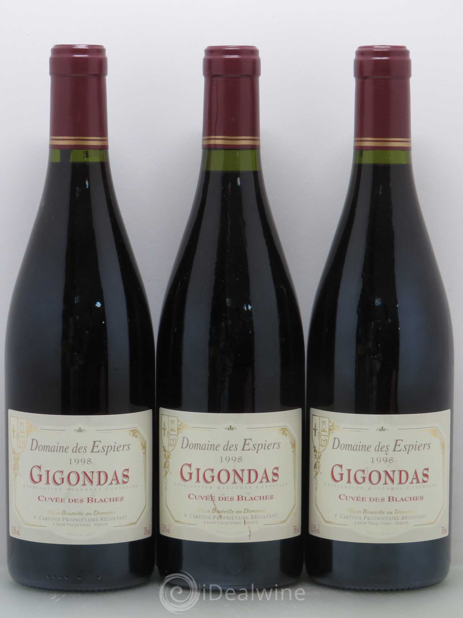 Gigondas Espiers Cuvee Des Blaches 1998 - Posten von 6 Flaschen - 2