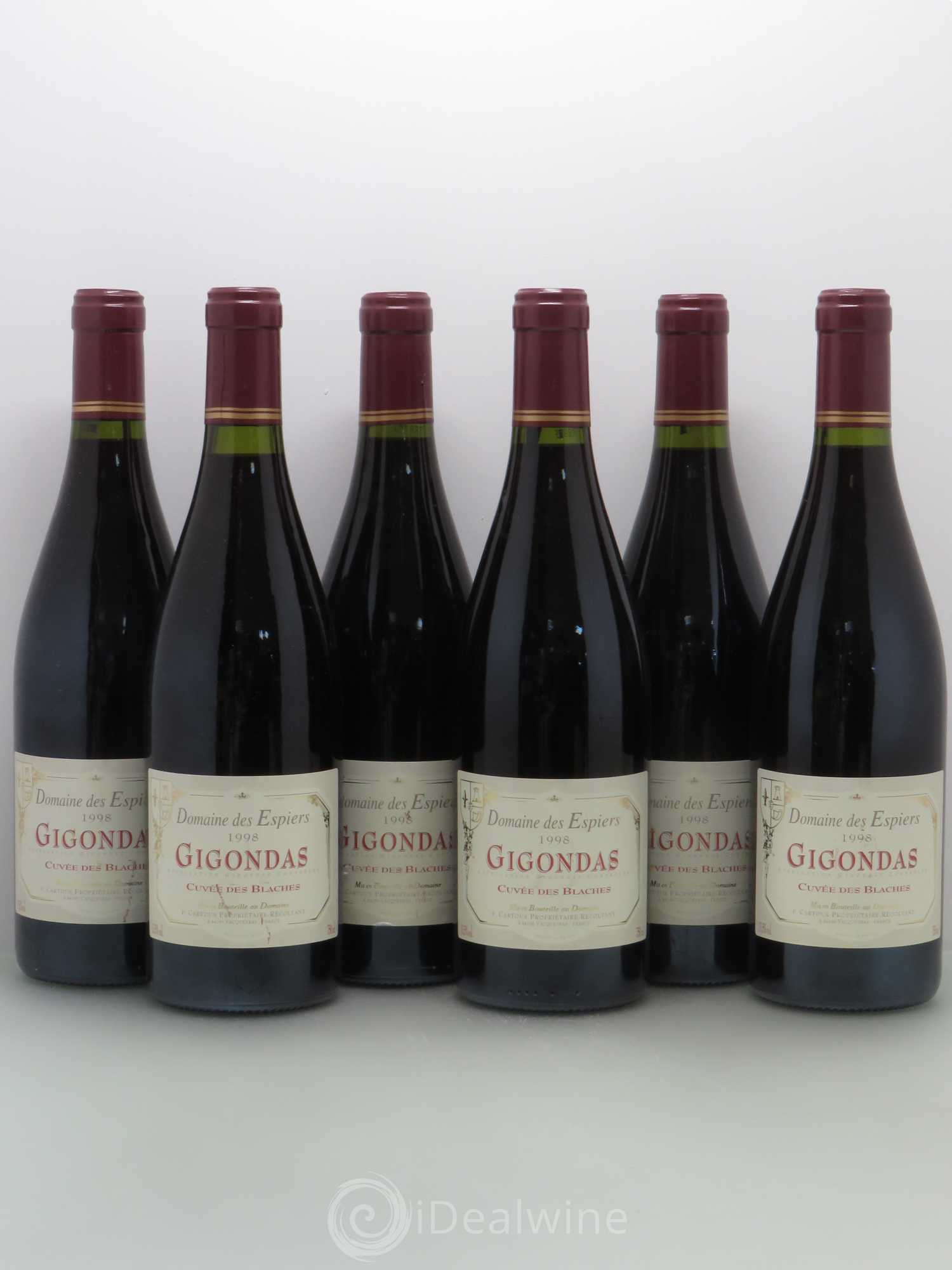 Gigondas Espiers Cuvee Des Blaches 1998 - Posten von 6 Flaschen - 0