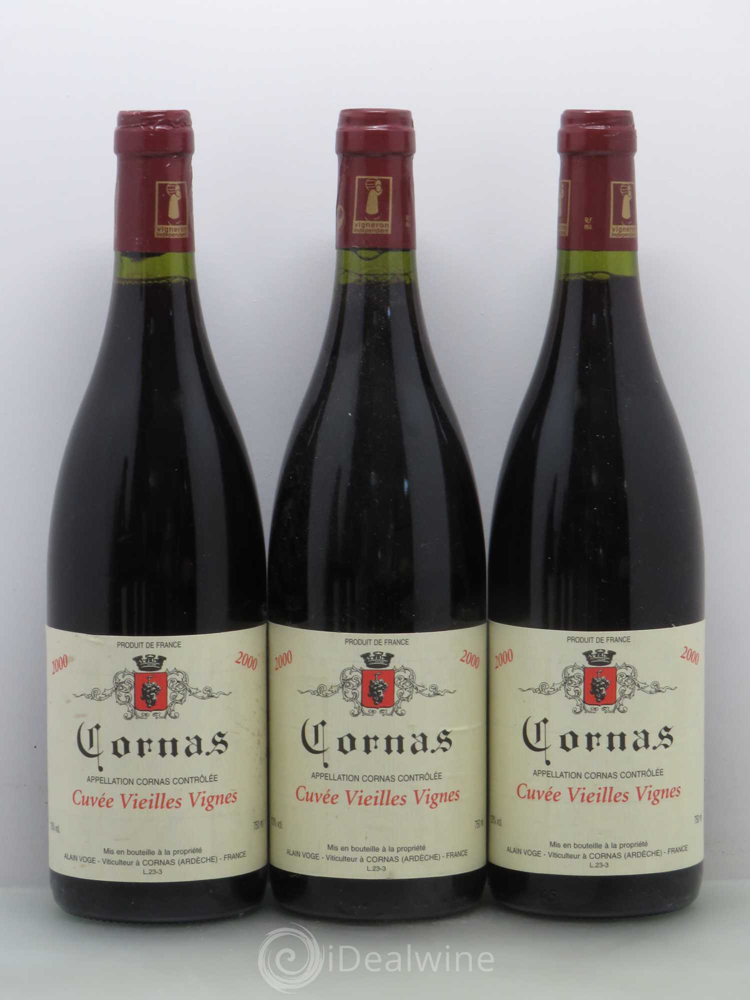 Cornas Les Vieilles Vignes Alain Voge (Domaine) 2000 - Lot de 6 bouteilles - 1