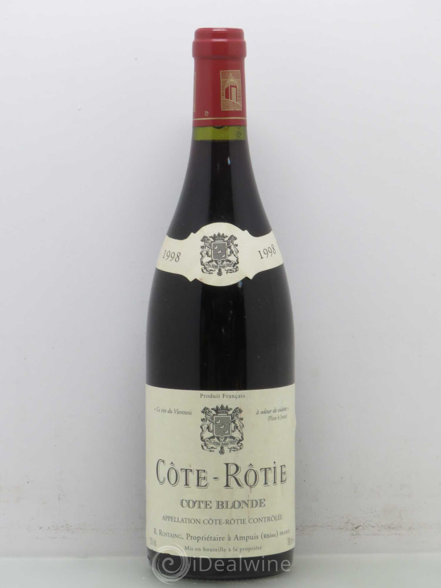Côte-Rôtie Côte Blonde René Rostaing 1998 - Lot de 1 bouteille - 0