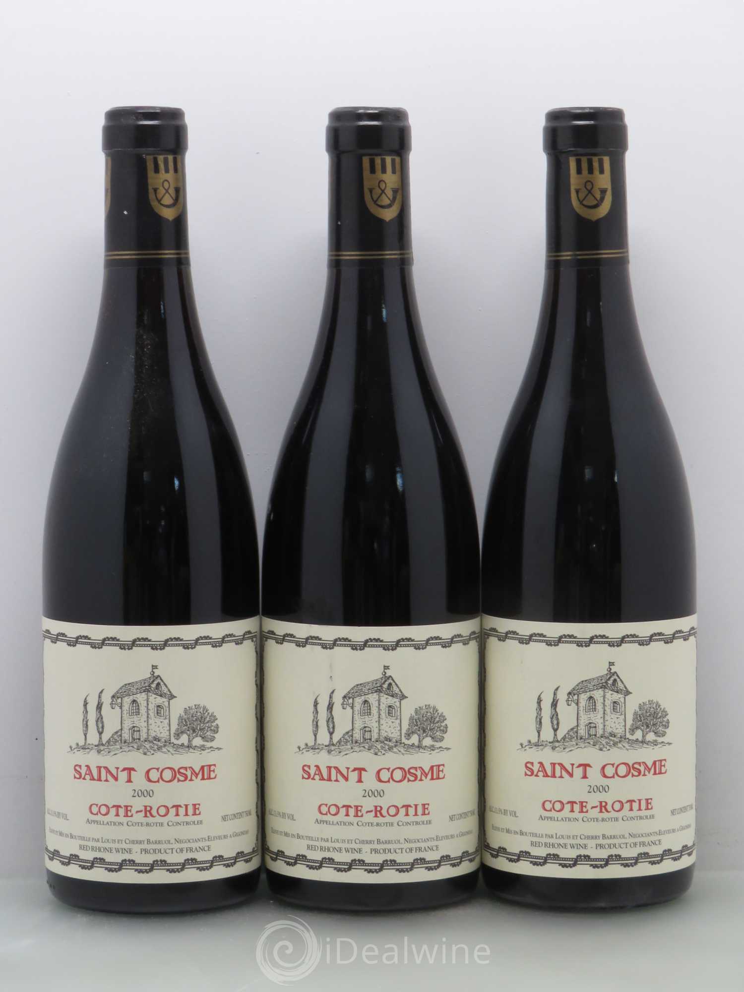 Côte-Rôtie Saint Cosme 2000 - Lot de 3 bouteilles - 0