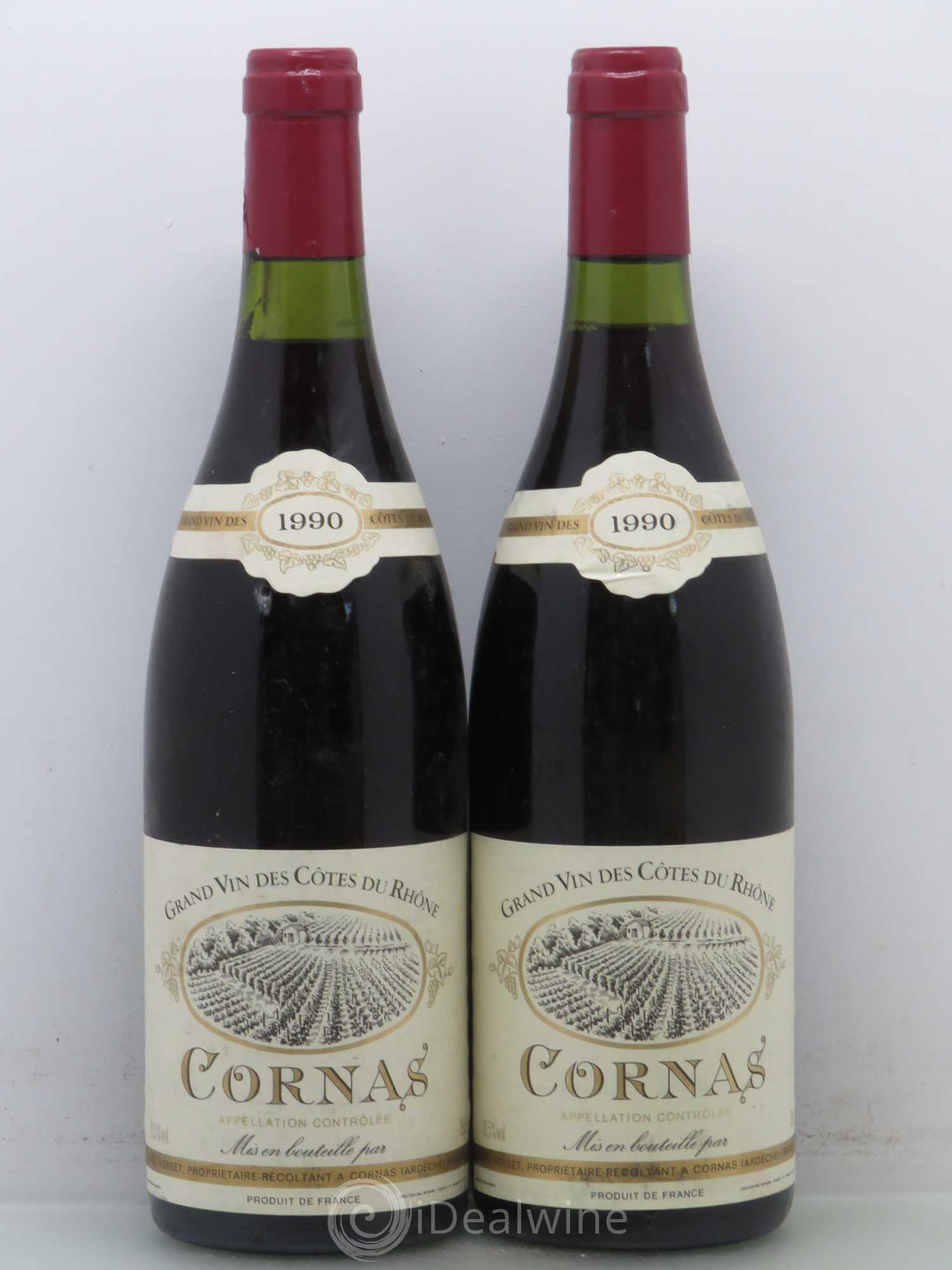 Cornas Noël Verset 1990 - Lot de 2 bouteilles - 0
