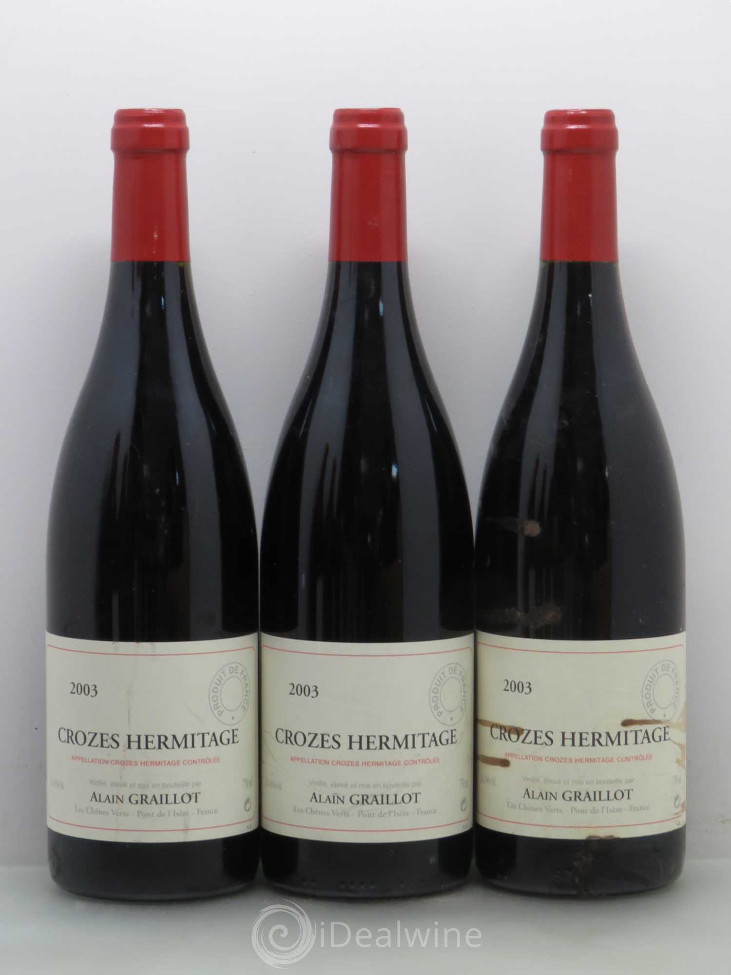 Crozes-Hermitage Domaine Graillot 2003 - Lot de 6 bouteilles - 1