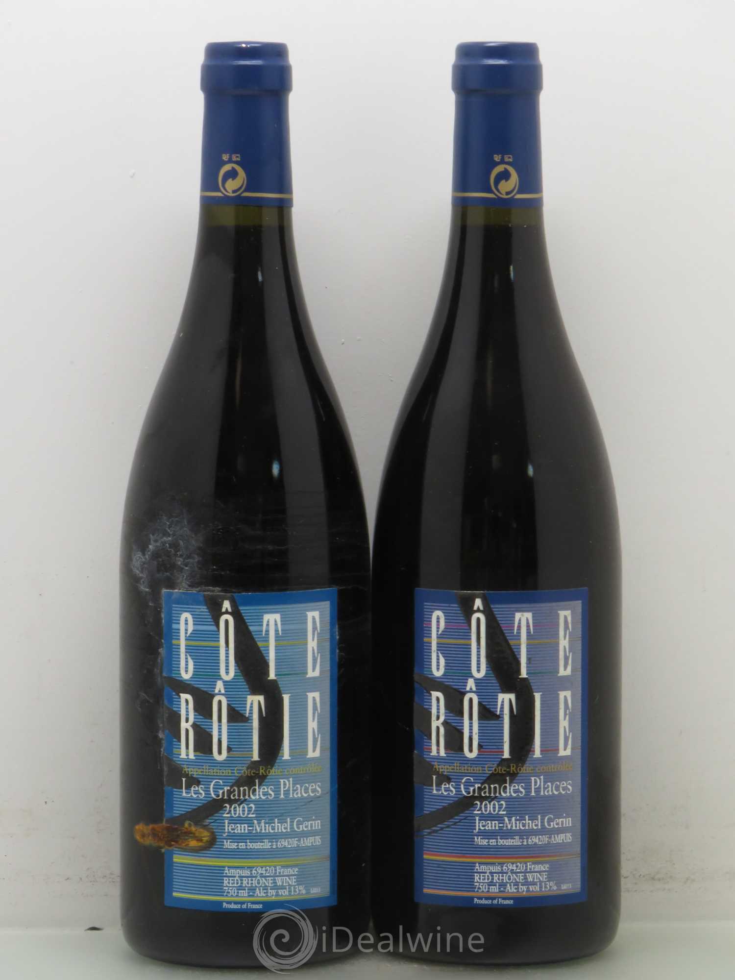 Côte-Rôtie Les Grandes Places Jean-Michel Gerin 2002 - Lot de 2 bouteilles - 0