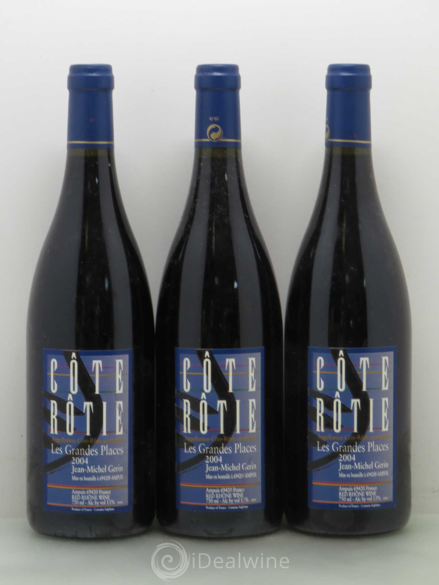 Côte-Rôtie Les Grandes Places Jean-Michel Gerin 2004 - Lot de 3 bouteilles - 0