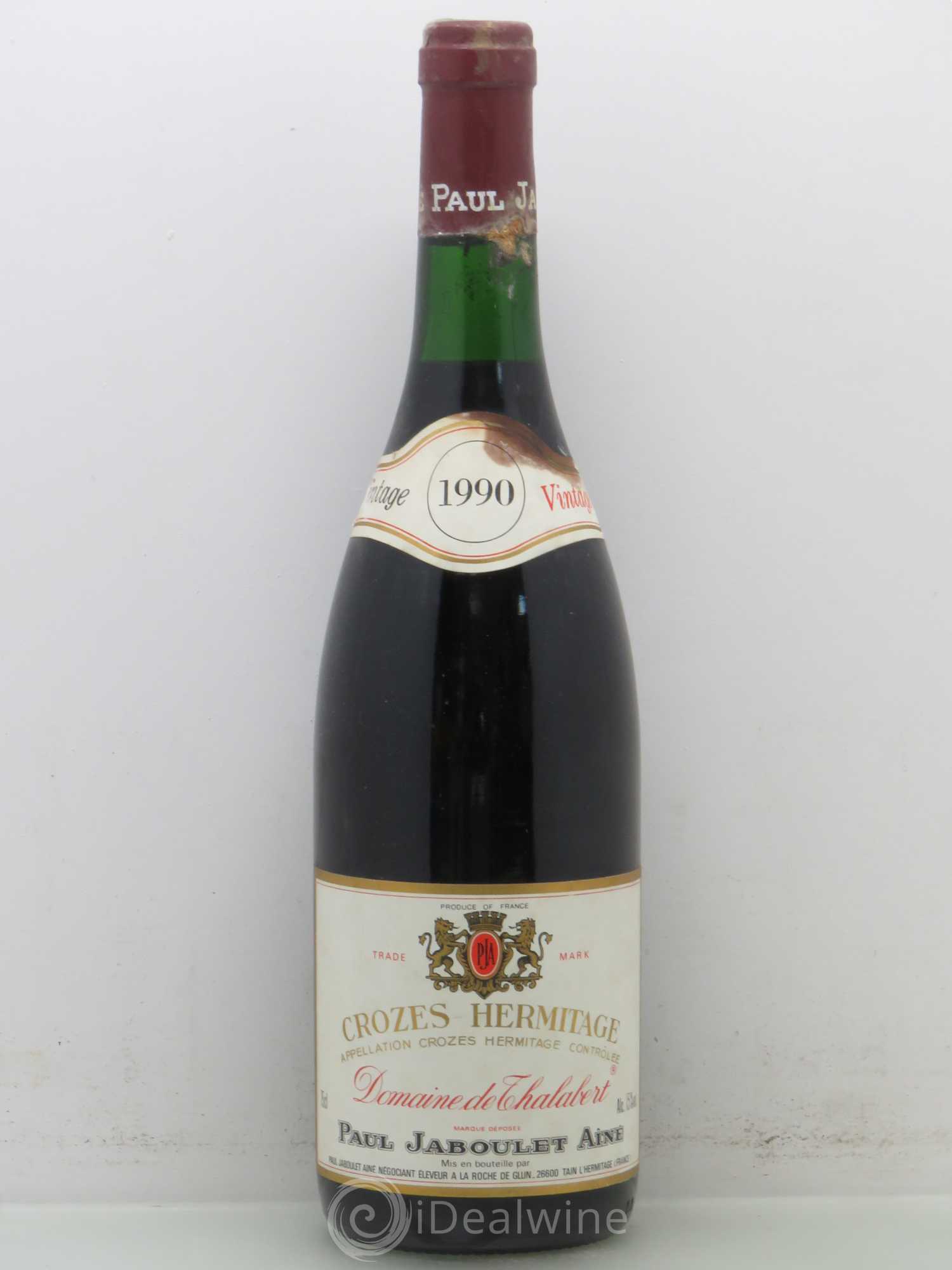 Crozes-Hermitage Domaine de Thalabert Paul Jaboulet Ainé 1990 - Lot de 1 bouteille - 0