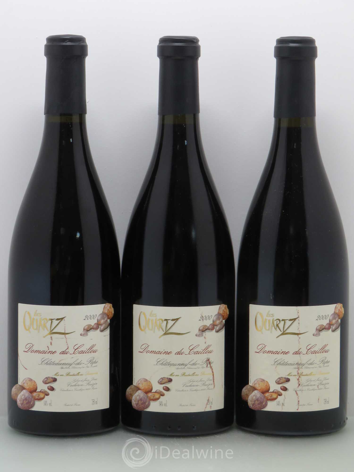 Châteauneuf-du-Pape Les Quartz Clos du Caillou 2000 - Lot de 3 bouteilles - 0