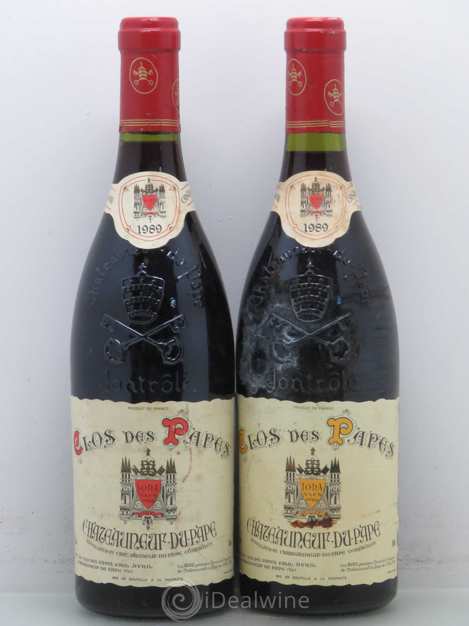 Châteauneuf-du-Pape Clos des Papes - Paul Avril 1989 - Lot de 2 bouteilles - 0