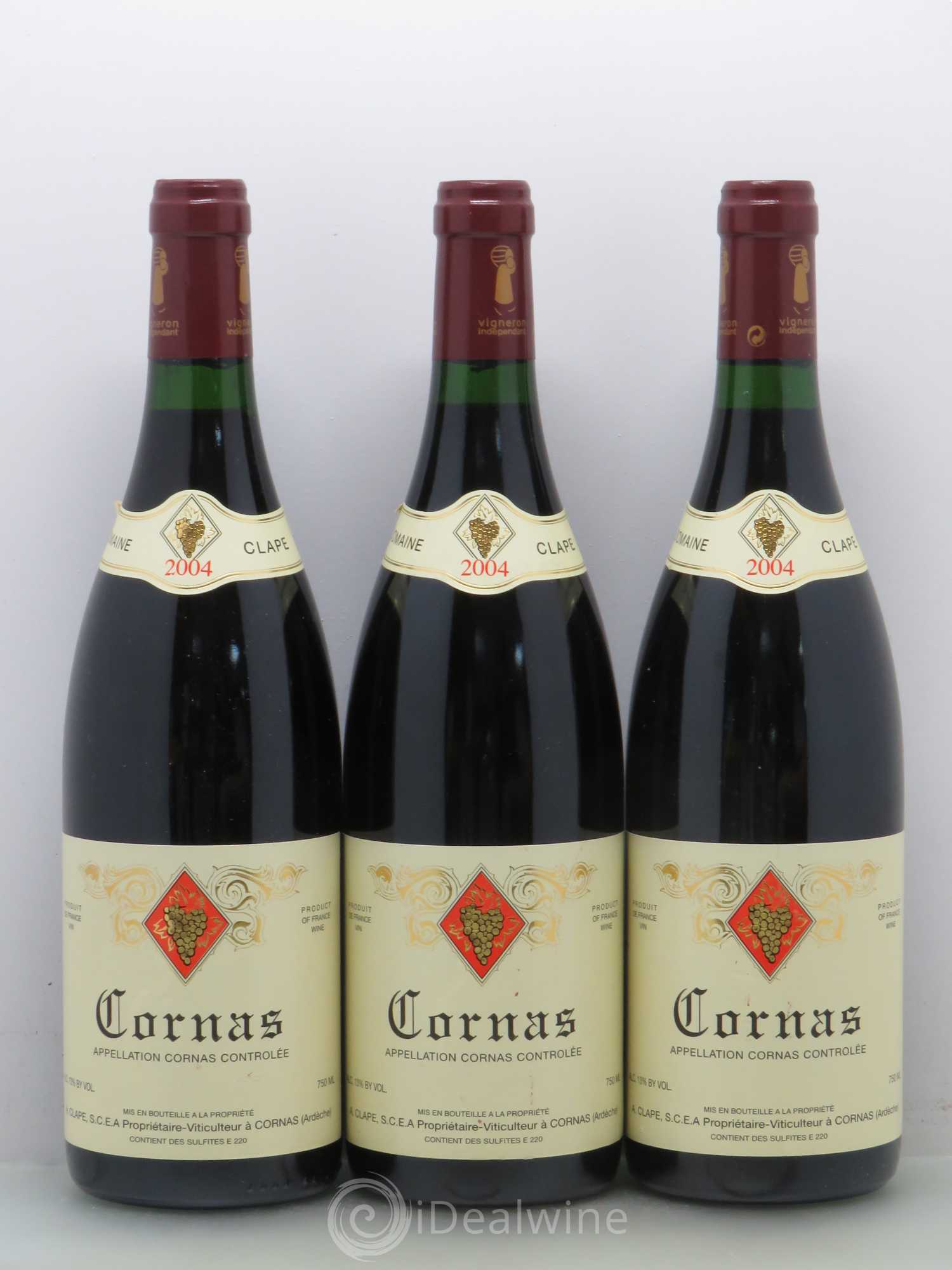 Cornas Auguste Clape 2004 - Lot de 3 bouteilles - 0