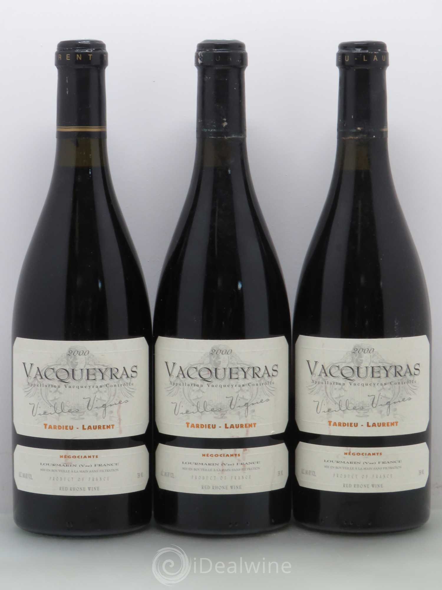 Vacqueyras Tardieu Laurent Vieilles Vignes 2000 - Posten von 6 Flaschen - 2