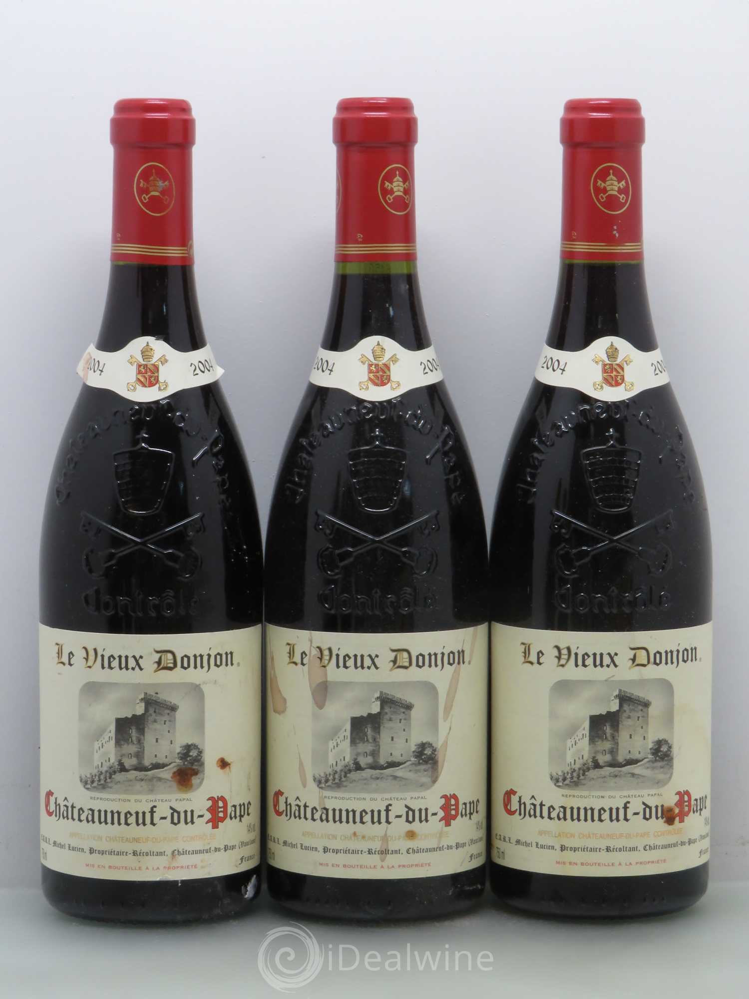 Châteauneuf-du-Pape Le Vieux Donjon Michel Lucien 2004 - Lot de 6 bouteilles - 1