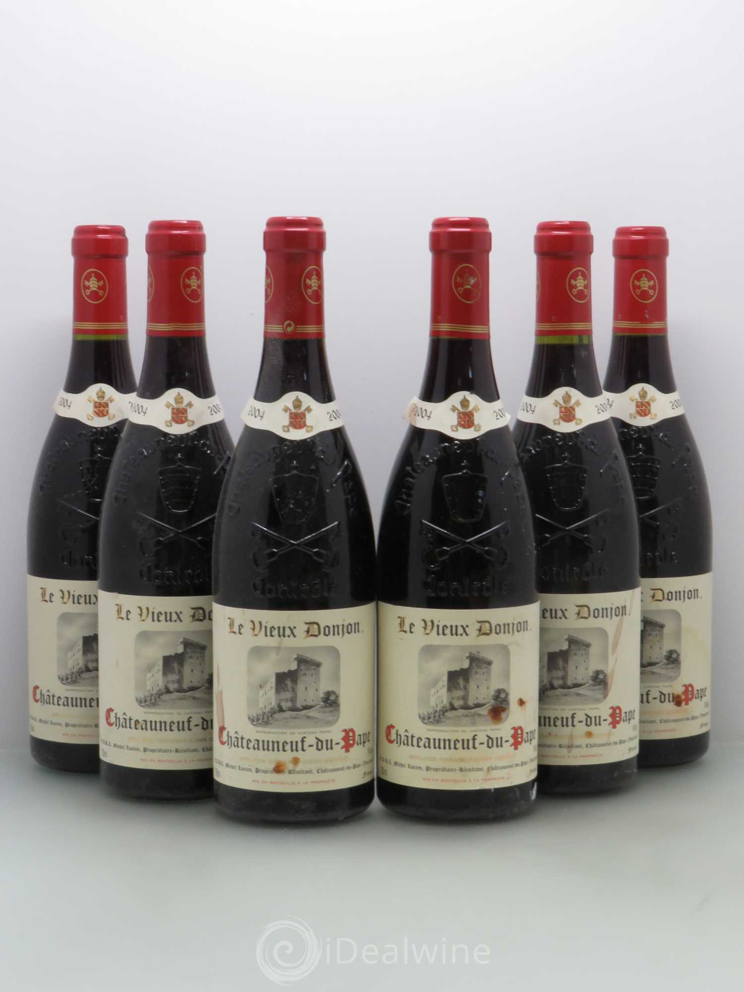 Châteauneuf-du-Pape Le Vieux Donjon Michel Lucien 2004 - Lot de 6 bouteilles - 0