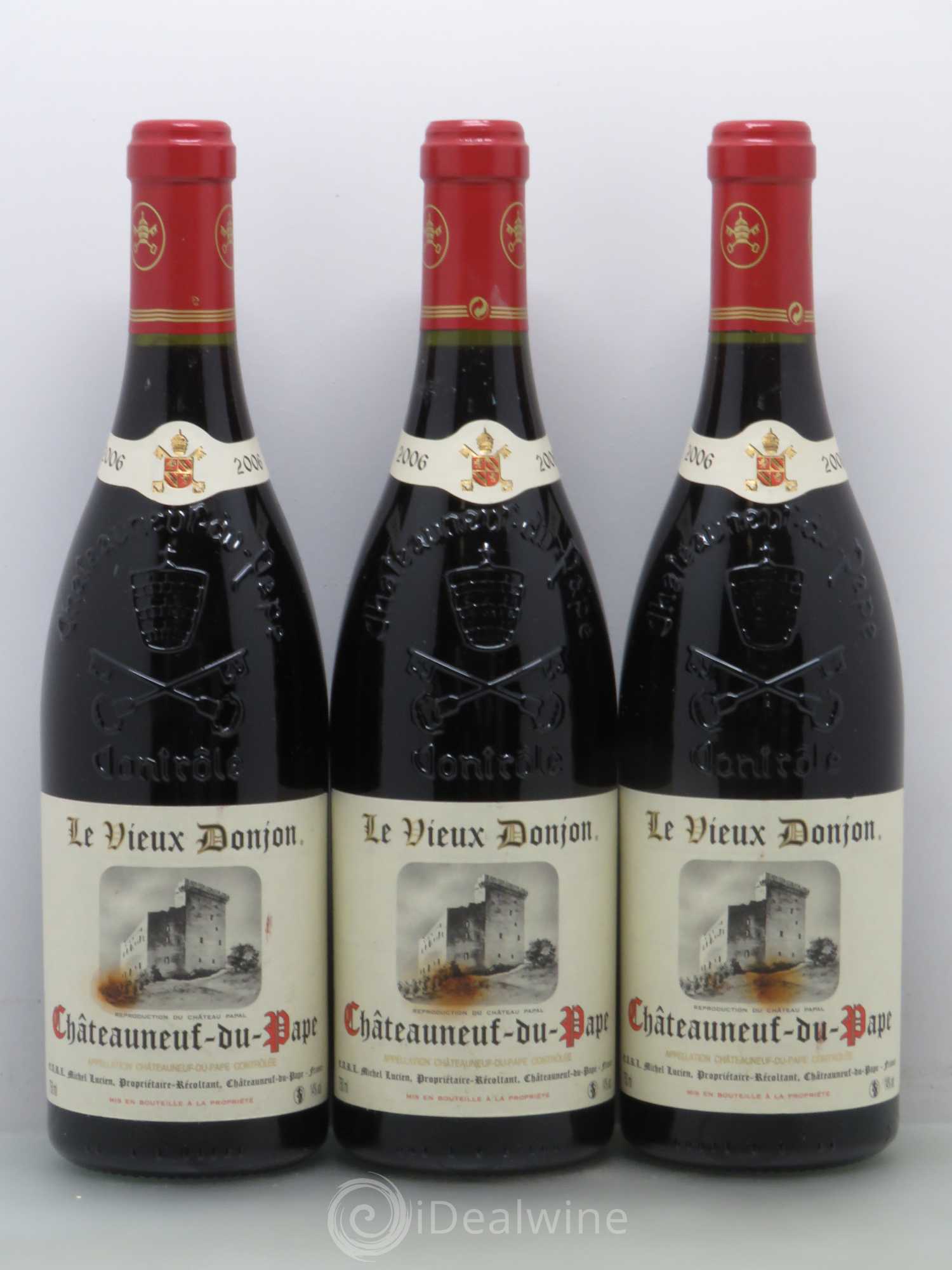 Châteauneuf-du-Pape Le Vieux Donjon Michel Lucien 2006 - Lot de 3 bouteilles - 0