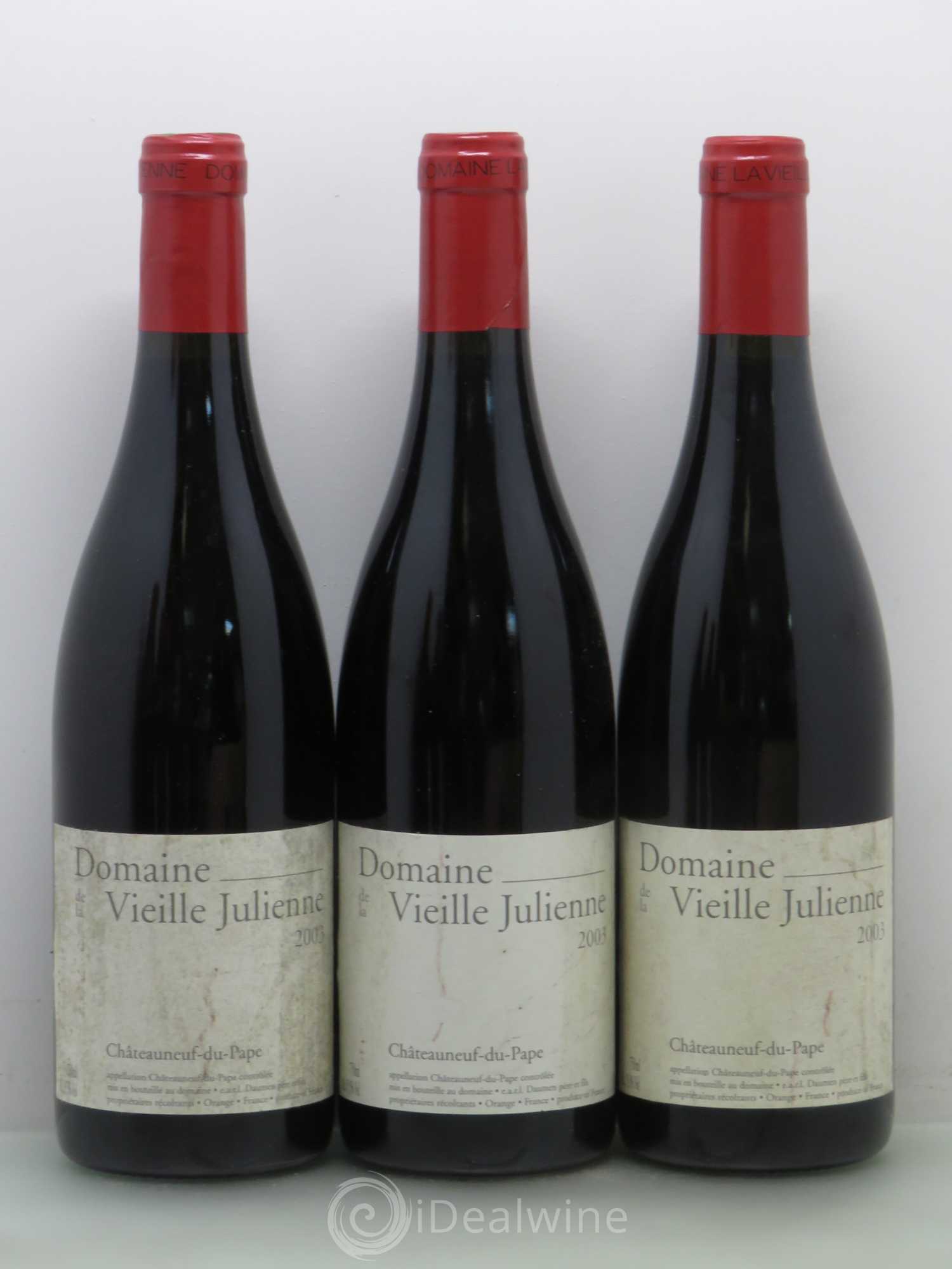 Châteauneuf-du-Pape Vieille Julienne (Domaine de la) Jean-Paul Daumen 2003 - Lot de 6 bouteilles - 1