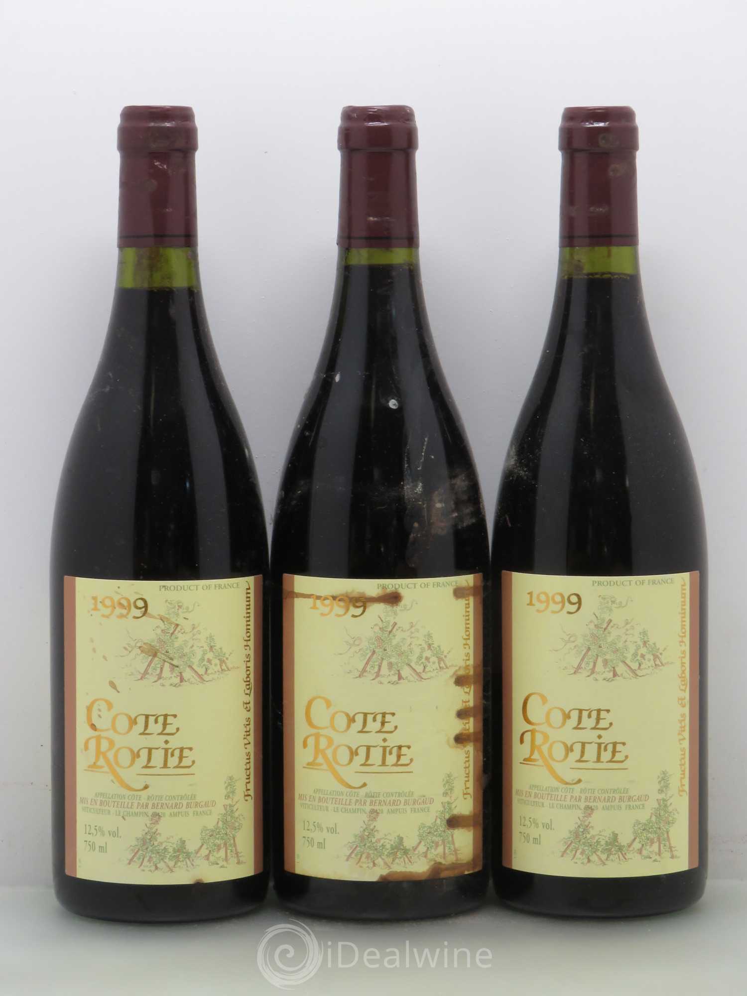 Côte-Rôtie Bernard Burgaud 1999 - Lot de 3 bouteilles - 0
