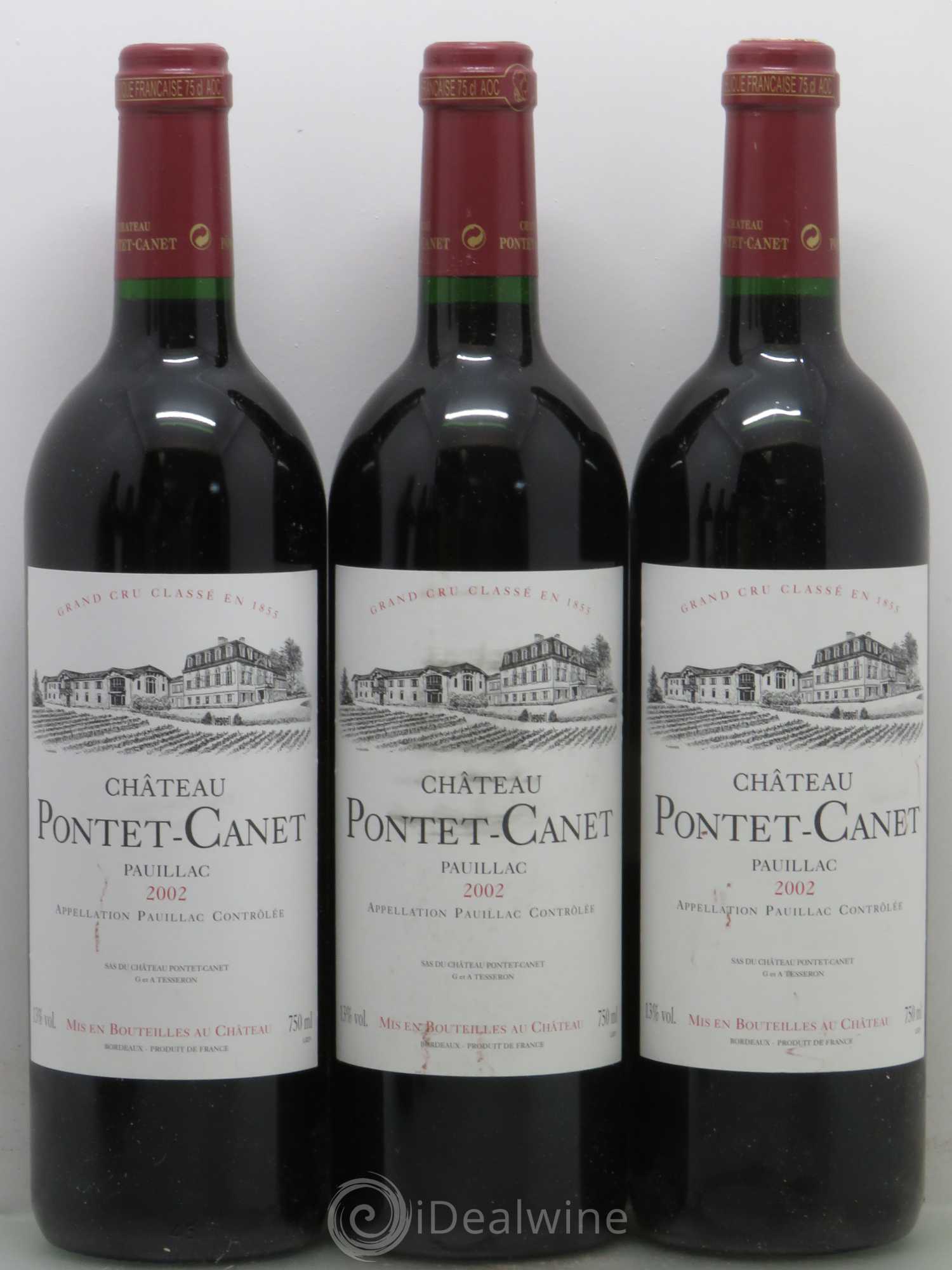 Château Pontet Canet 5ème Grand Cru Classé 2002 - Lot de 6 bouteilles - 1