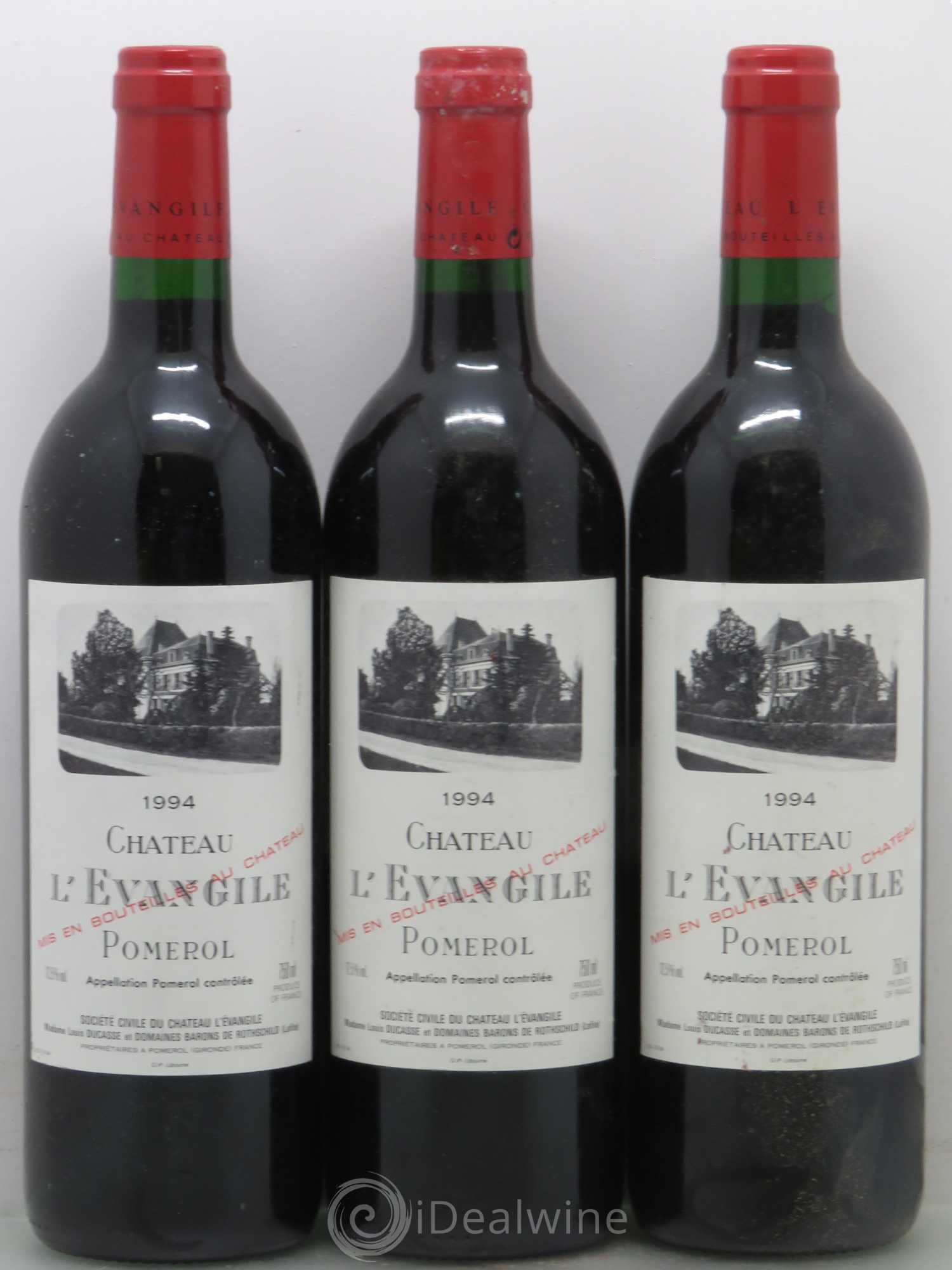 Château l' Évangile 1994 - Lot de 3 bouteilles - 0