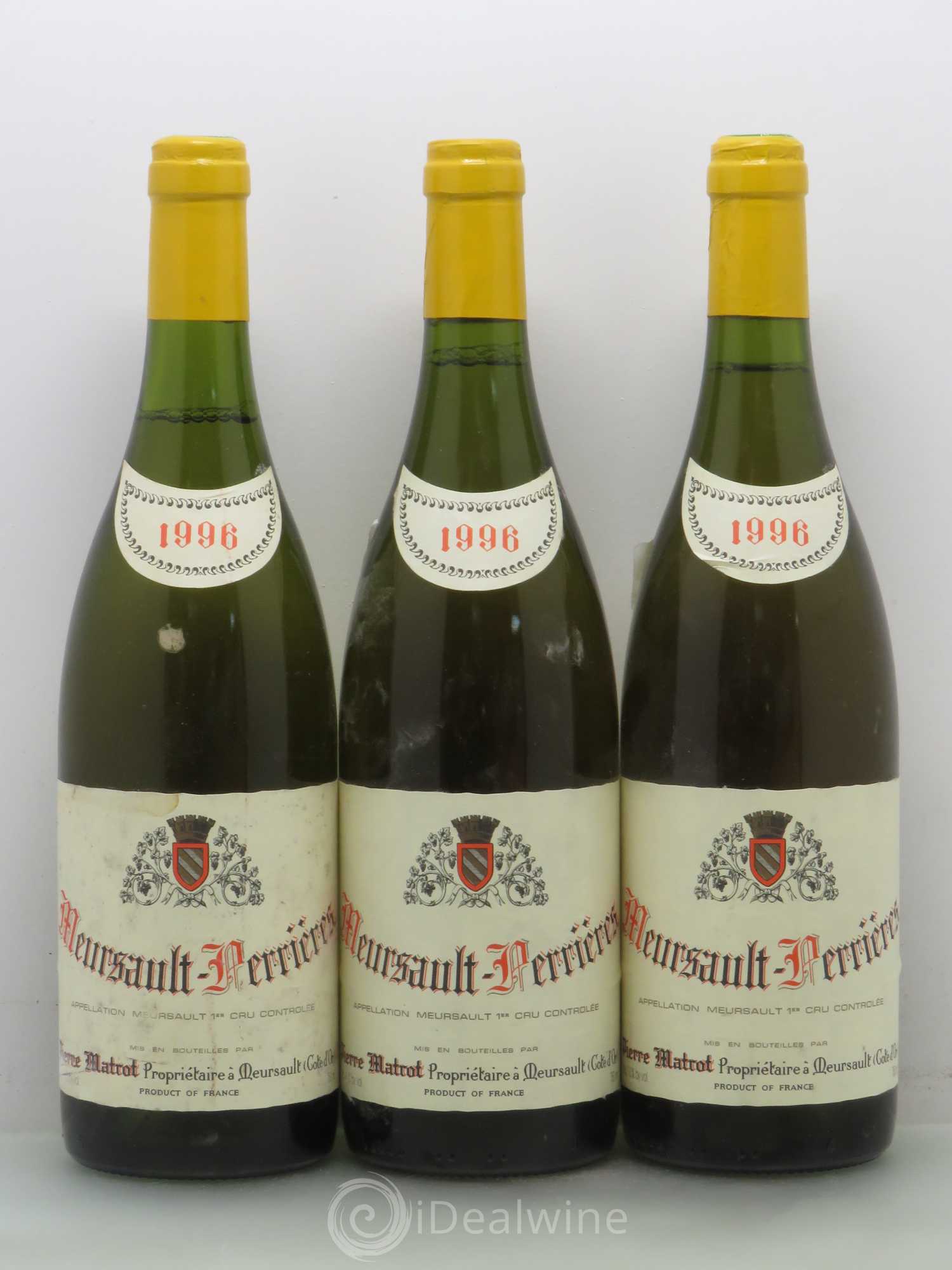 Meursault 1er Cru Perrieres Matrot 1996 - Posten von 3 Flaschen - 0