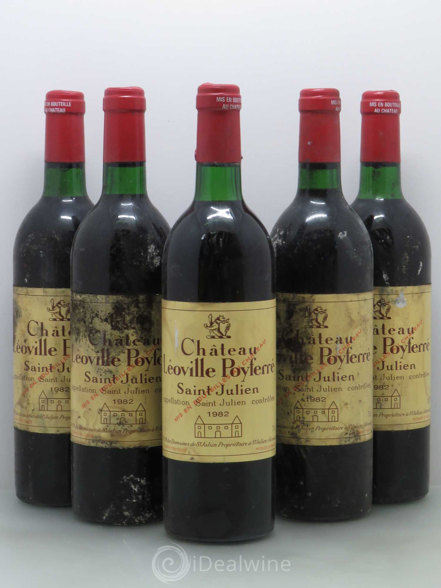 Château Léoville Poyferré 2ème Grand Cru Classé 1982 - Lot de 5 bouteilles - 0