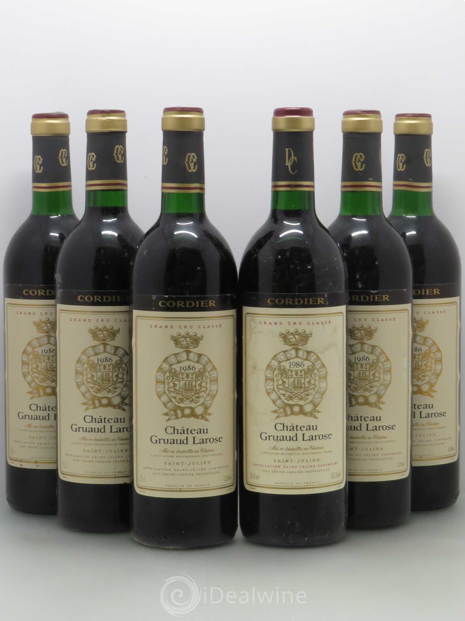 Château Gruaud Larose 2ème Grand Cru Classé 1986 - Lot de 6 bouteilles - 0