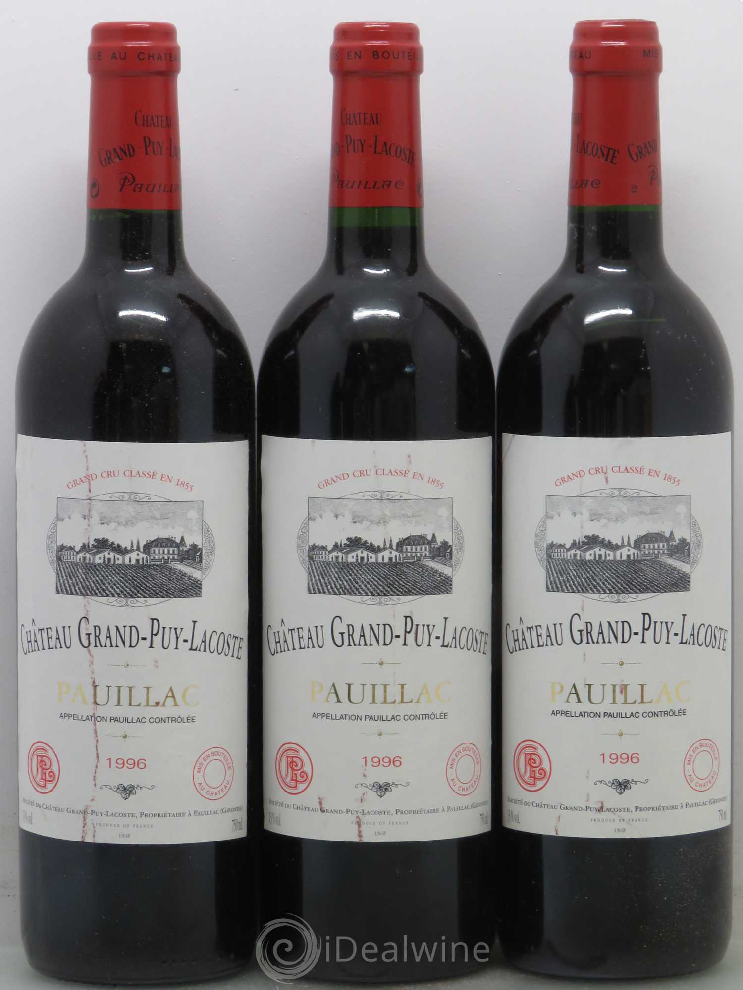 Château Grand Puy Lacoste 5ème Grand Cru Classé 1996 - Lotto di 12 bottiglie - 1