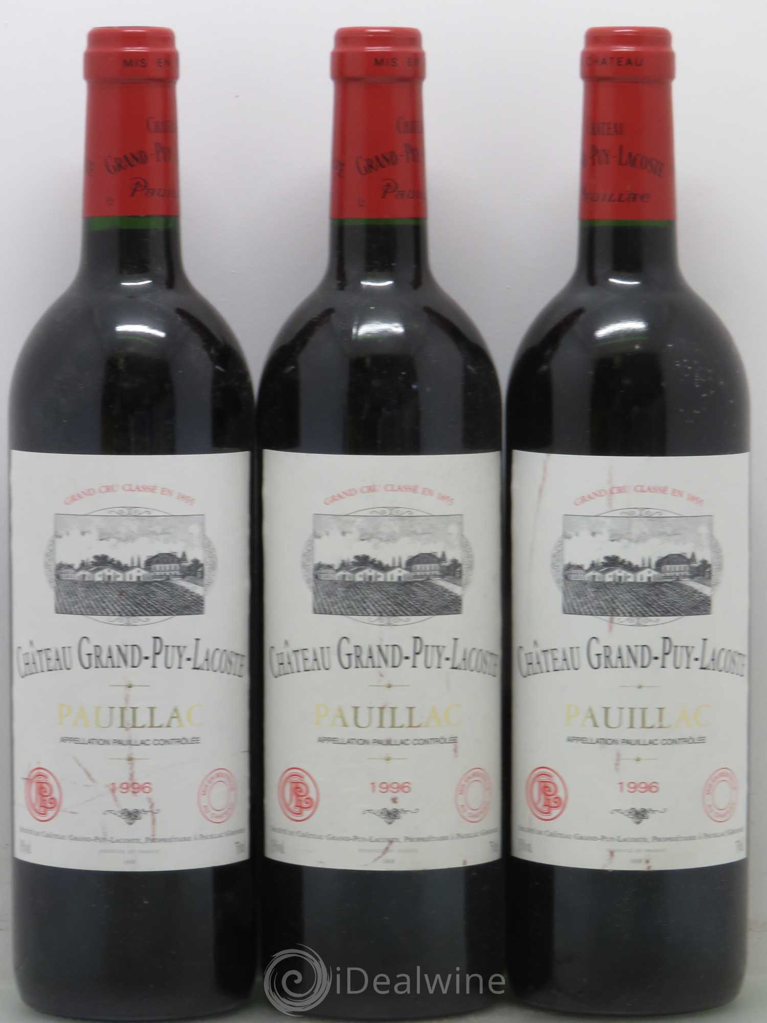 Château Grand Puy Lacoste 5ème Grand Cru Classé 1996 - Lotto di 12 bottiglie - 3