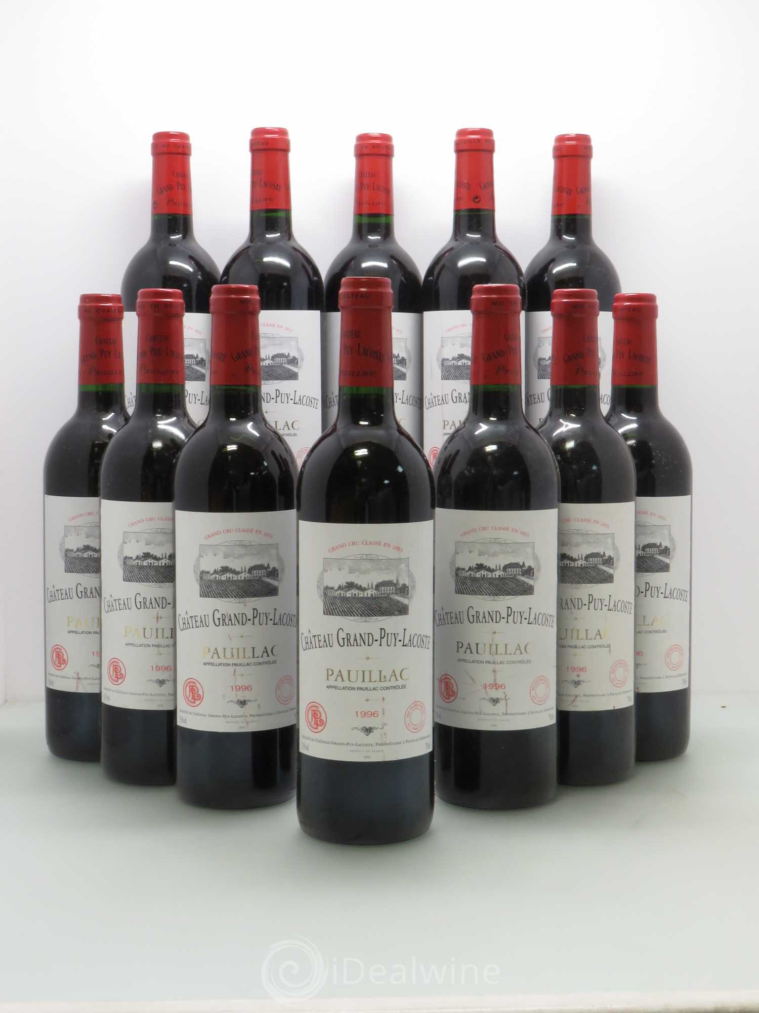 Château Grand Puy Lacoste 5ème Grand Cru Classé 1996 - Lotto di 12 bottiglie - 0