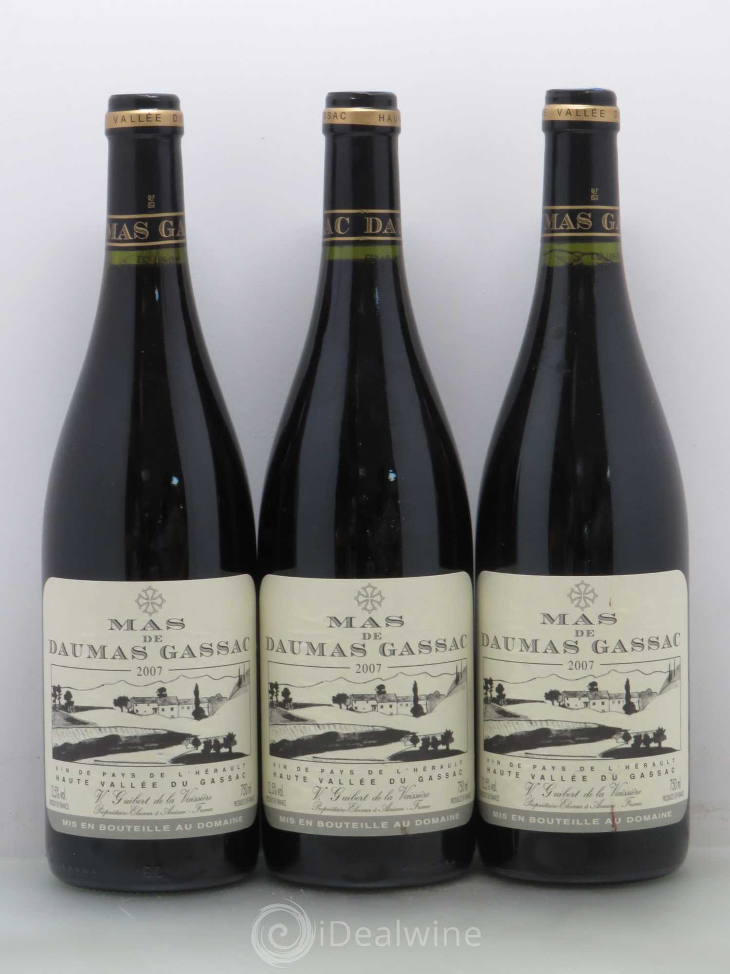 Saint-Guilhem-le-Désert - Cité d'Aniane Mas Daumas Gassac Famille Guibert de La Vaissière 2007 - Lot de 6 bouteilles - 1