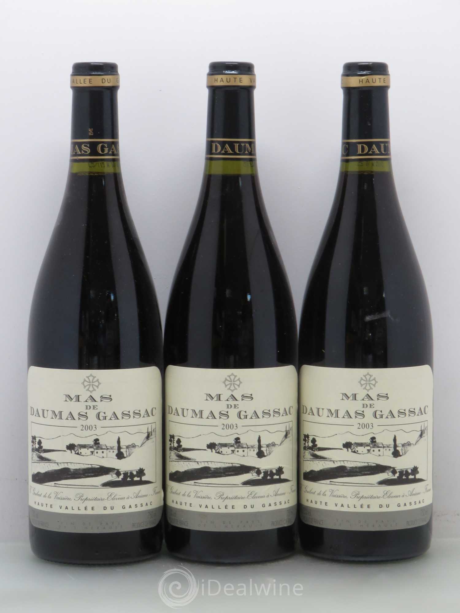 Saint-Guilhem-le-Désert - Cité d'Aniane Mas Daumas Gassac Famille Guibert de La Vaissière 2003 - Lot de 6 bouteilles - 2