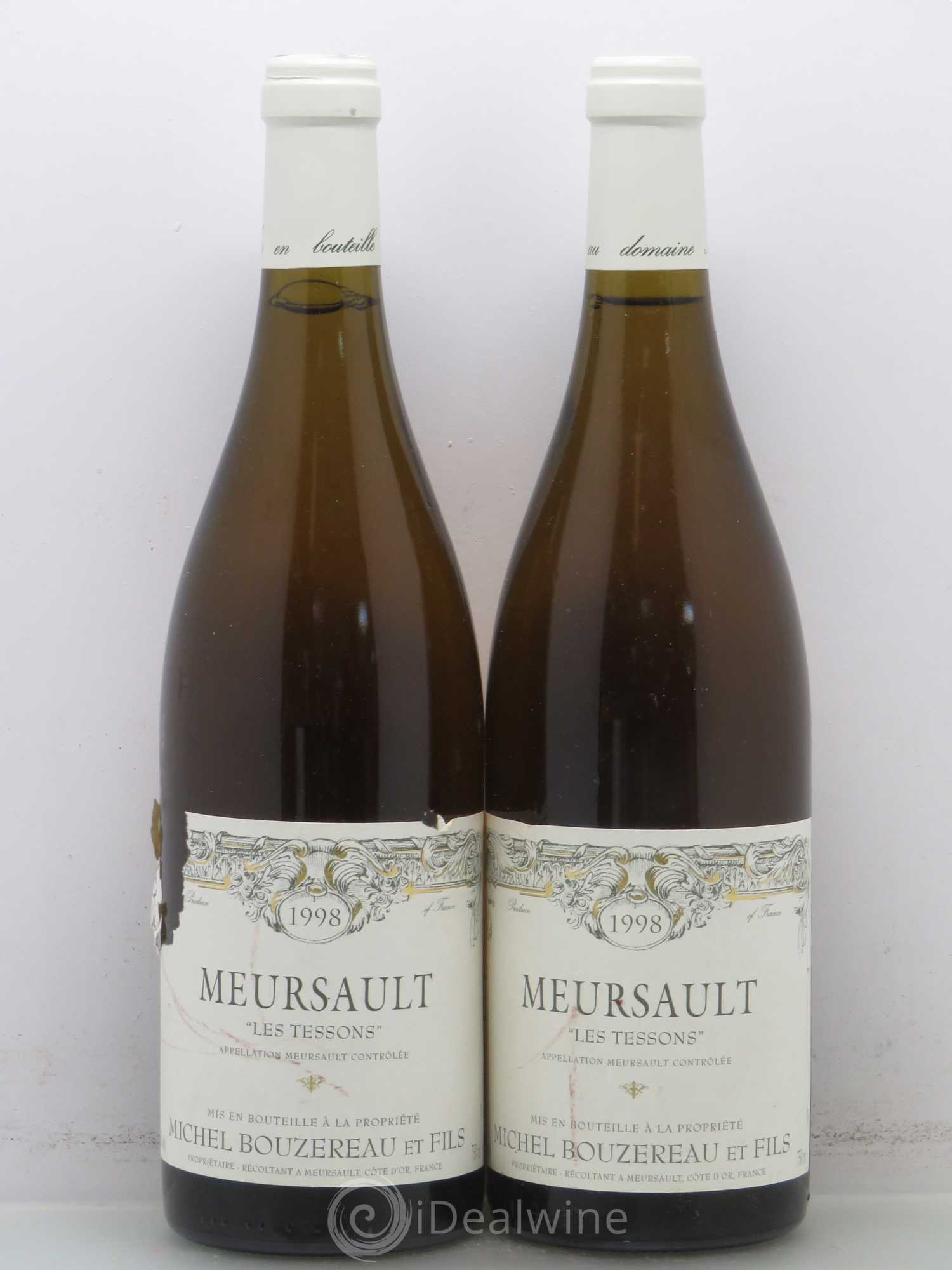 Meursault Les Tessons Michel Bouzereau et Fils (Domaine) 1998 - Lot de 2 bouteilles - 0