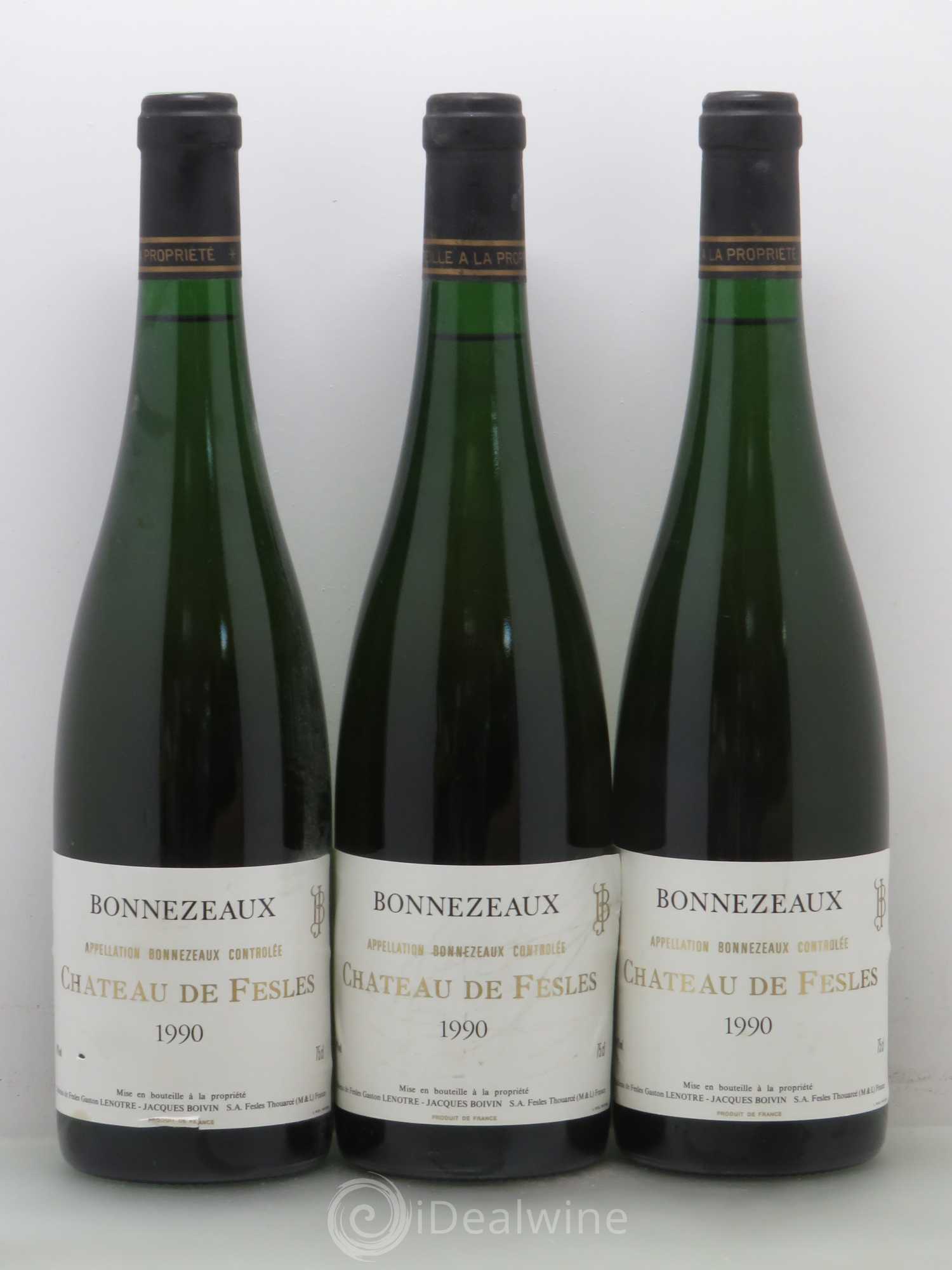 Bonnezeaux Château de Fesles 1990 - Lotto di 3 bottiglie - 0