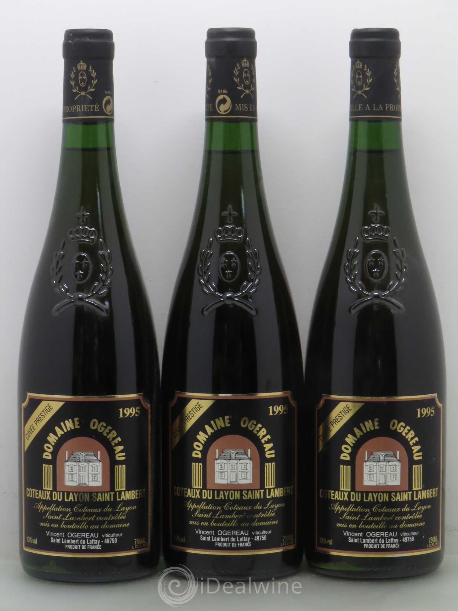 Coteaux du Layon St Lambert Ogereau Prestige 1995 - Lotto di 3 bottiglie - 0