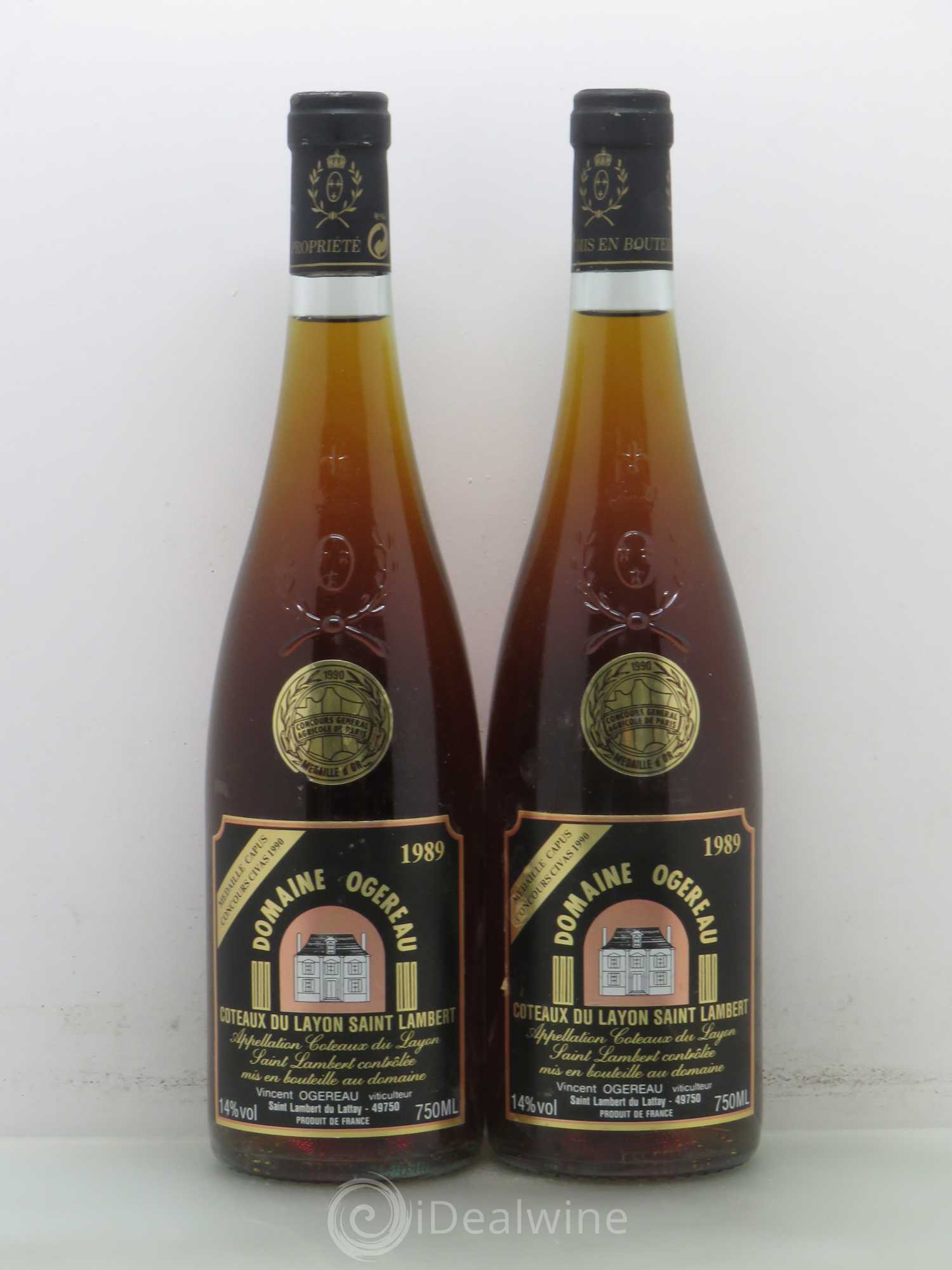 Coteaux du Layon St Lambert Ogereau Capus Prestige 1989 - Lotto di 5 bottiglie - 2