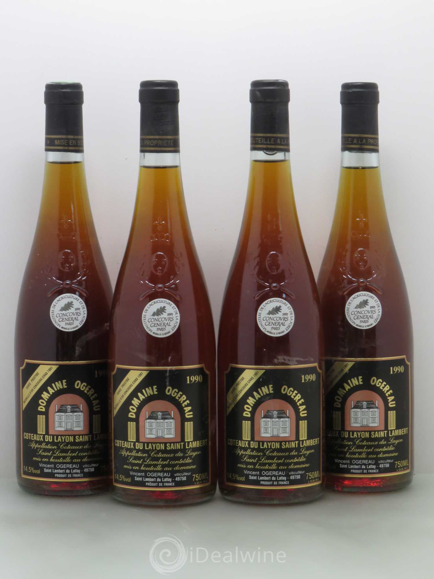 Coteaux du Layon St Lambert Ogereau Prestige 1990 - Lotto di 4 bottiglie - 0