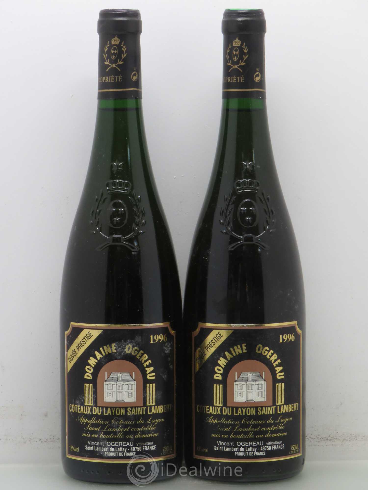 Coteaux du Layon St Lambert Ogereau Prestige 1996 - Lotto di 2 bottiglie - 0