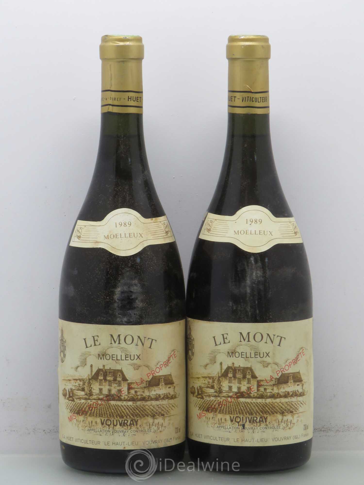 Vouvray Le Mont Moelleux Domaine Huet 1989 - Lotto di 2 bottiglie - 0
