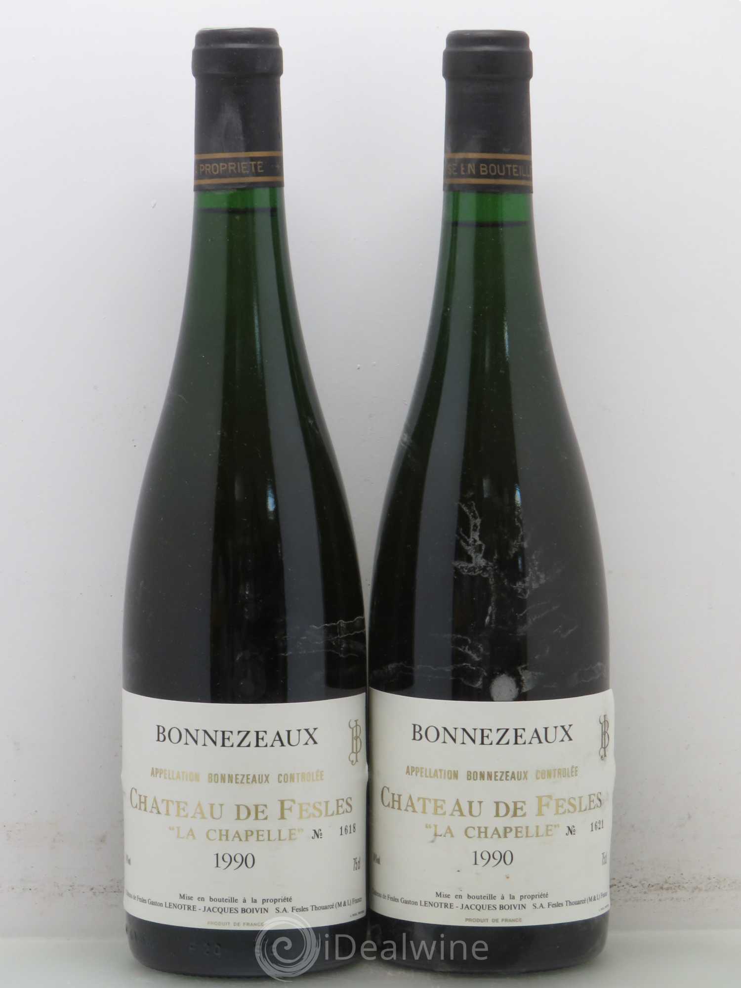 Bonnezeaux La Chapelle Château de Fesles 1990 - Lotto di 2 bottiglie - 0