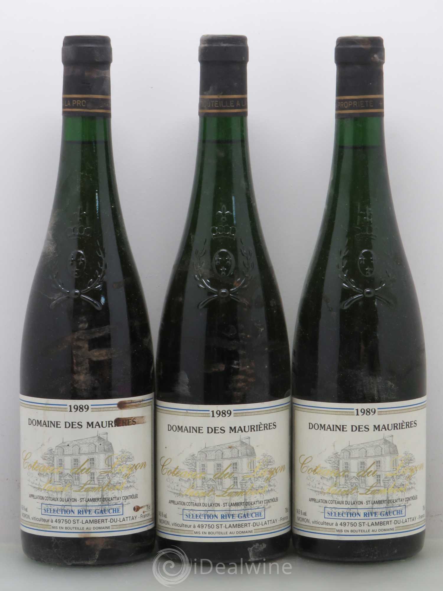 Coteaux du Layon St Lambert Maurieres Des Rive Gauche 1989 - Posten von 3 Flaschen - 0