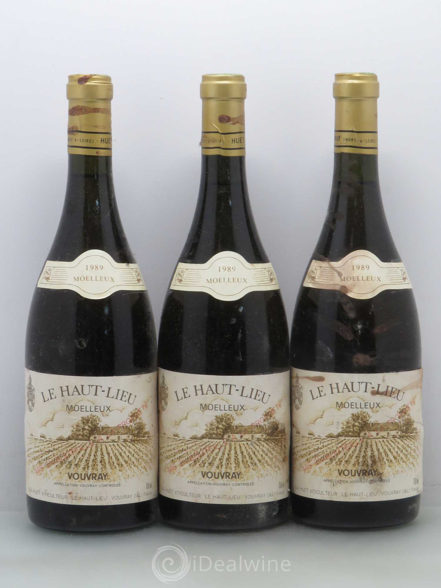 Vouvray Le Haut-Lieu Moelleux Domaine Huet 1989 - Lotto di 3 bottiglie - 0