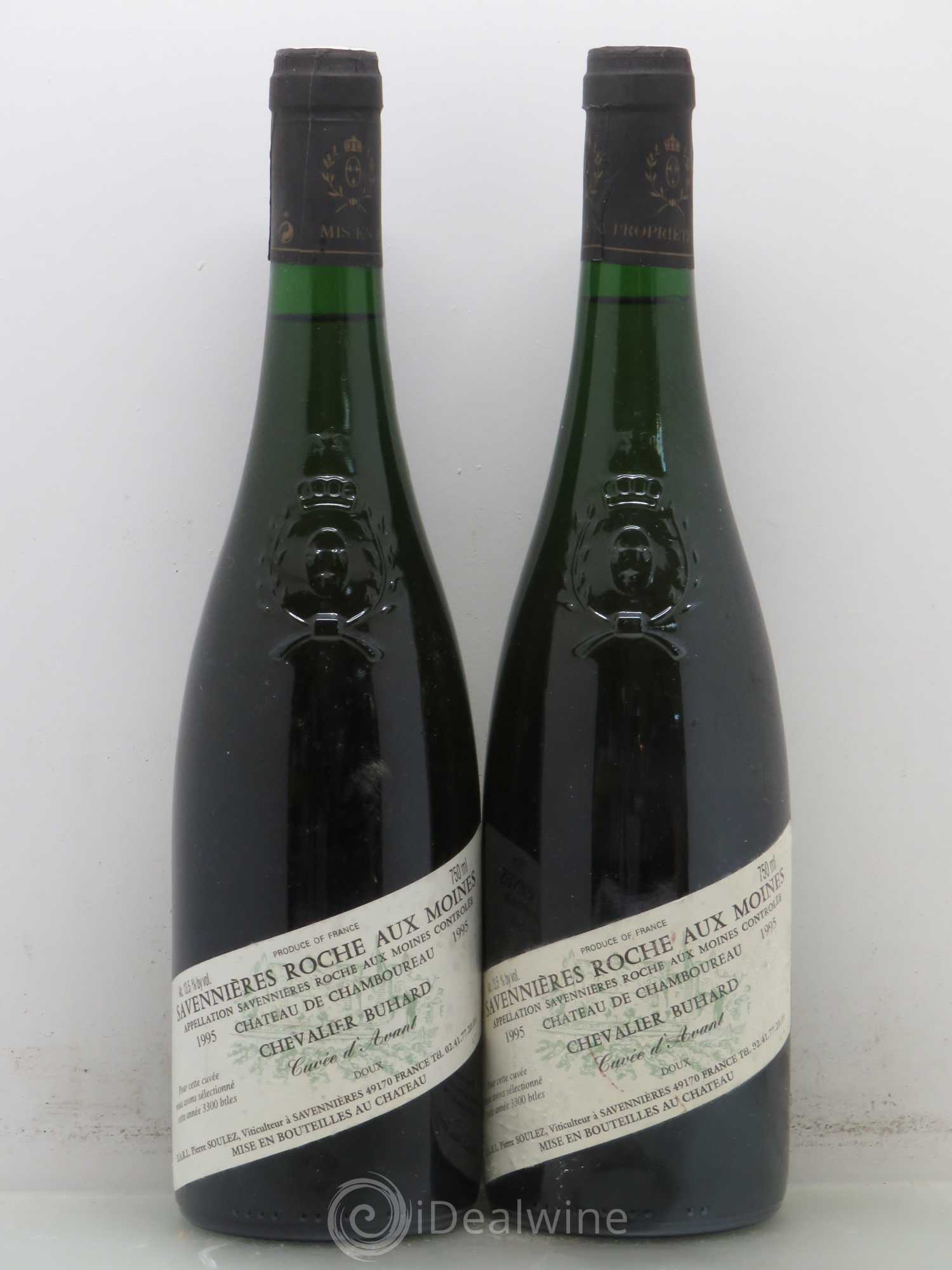 Savennières Roche Aux Moines Chamboureau Chevalier Buhard Moelleux Cuvée d'avant 1995 - Posten von 2 Flaschen - 0