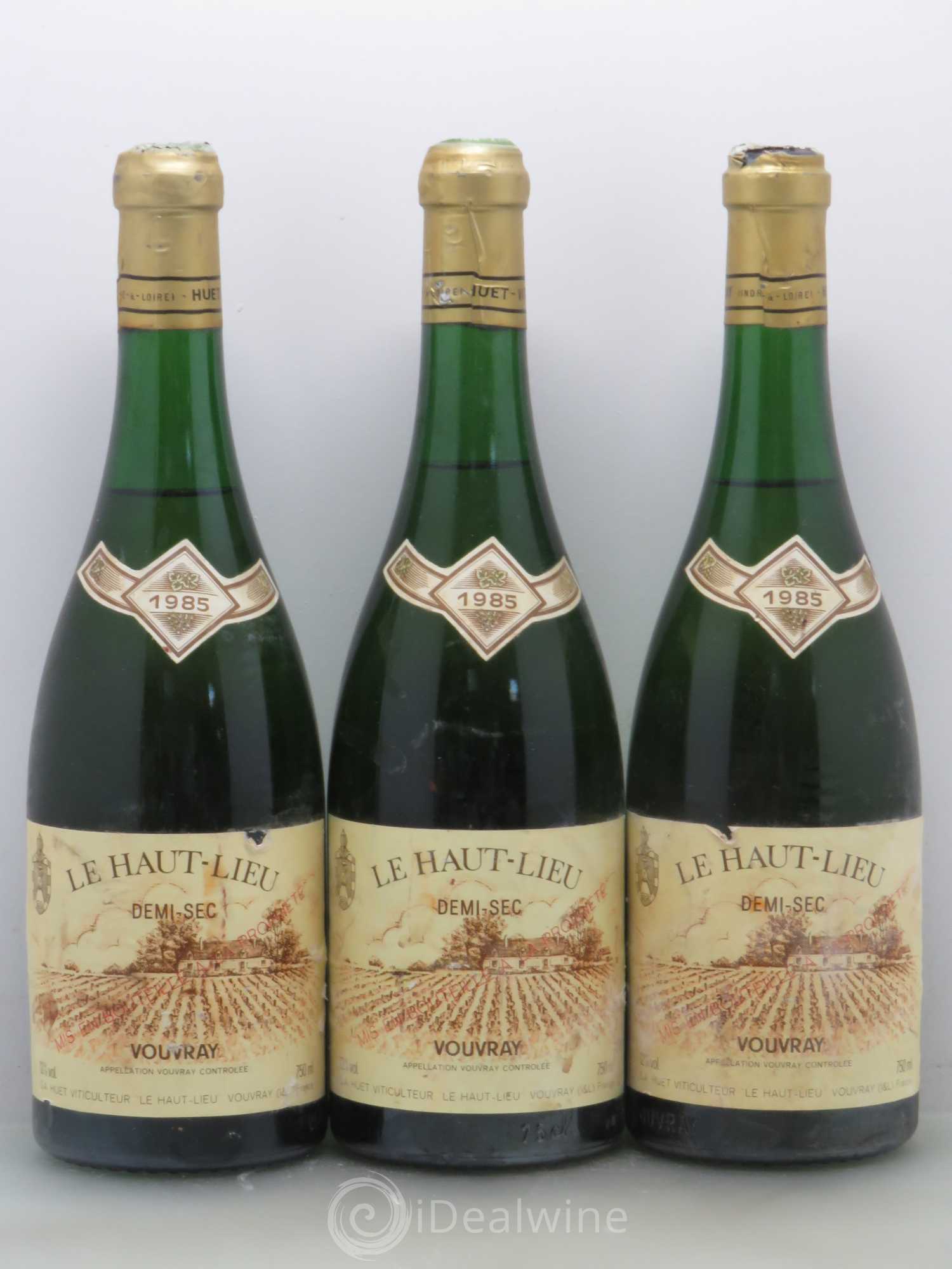 Vouvray Le Haut-Lieu Demi-Sec Domaine Huet 1985 - Lot de 3 bouteilles - 0