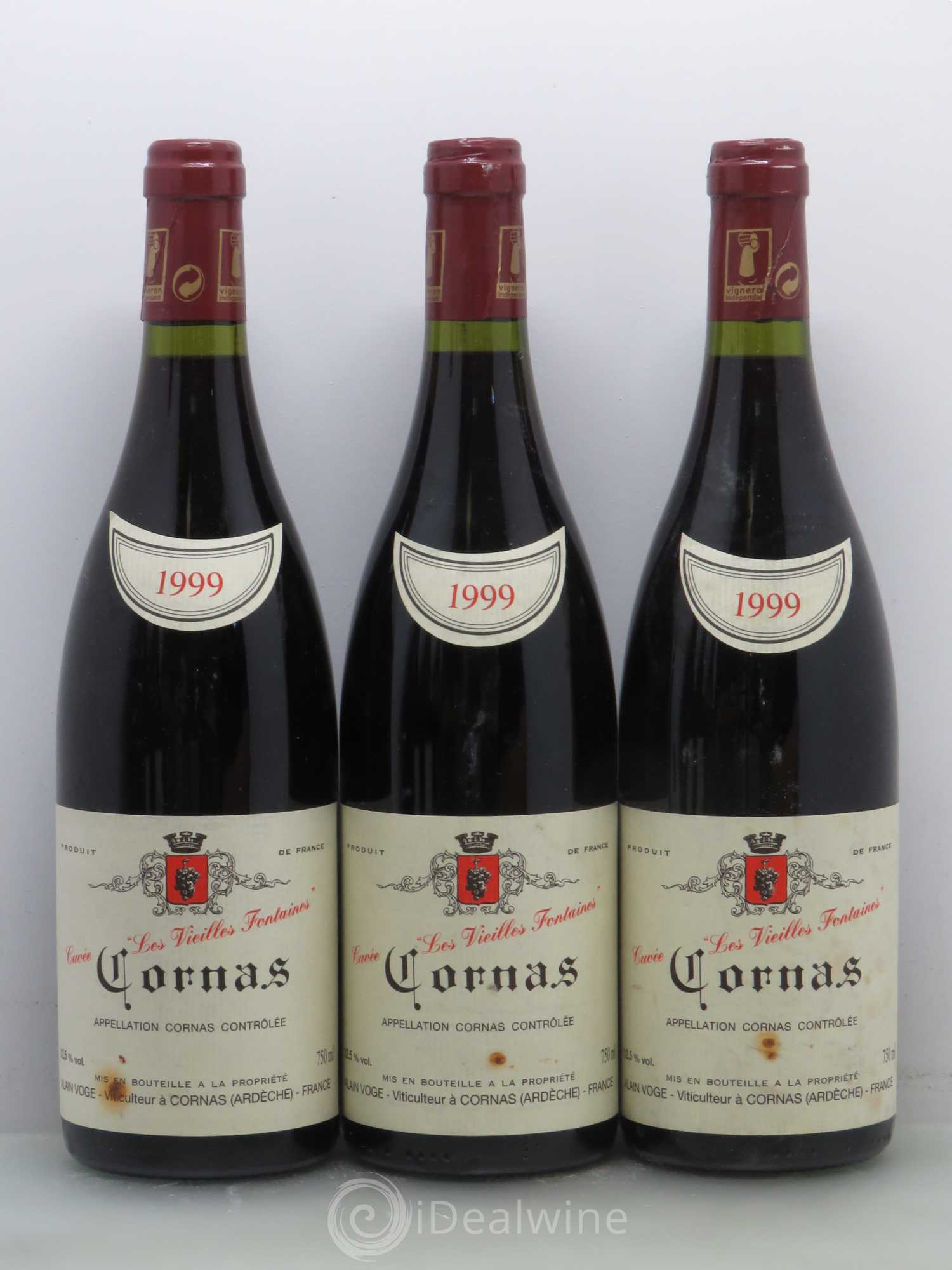 Cornas Les Vieilles Fontaines Alain Voge (Domaine) 1999 - Lot de 6 bouteilles - 1