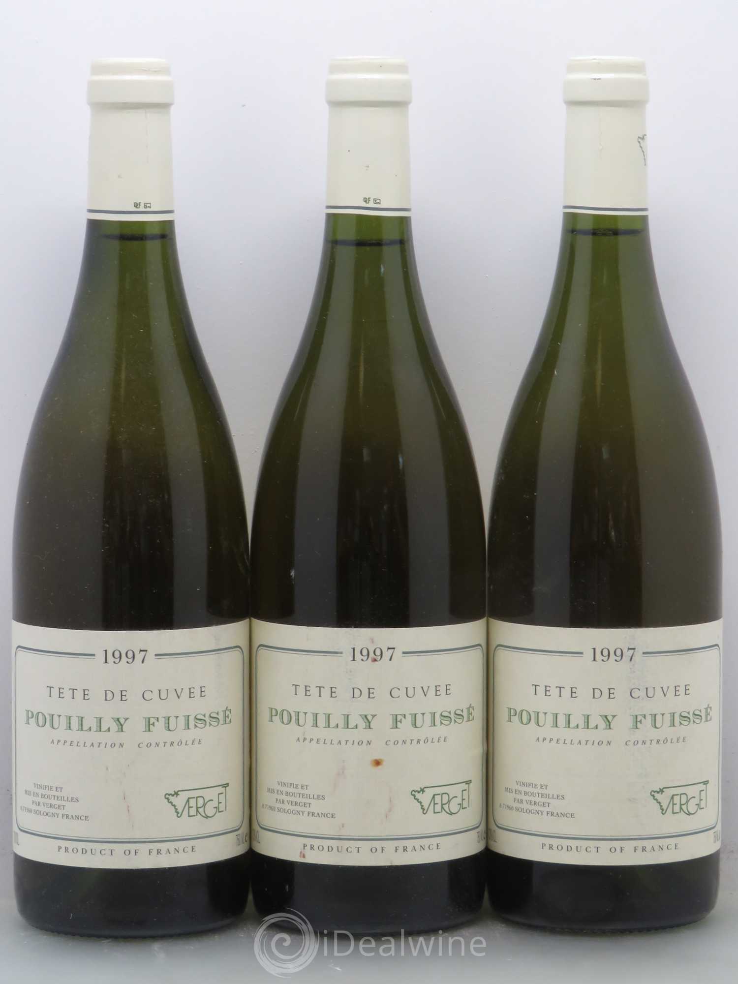 Pouilly-Fuissé Tête De Cuvee Verget 1997 - Posten von 3 Flaschen - 0