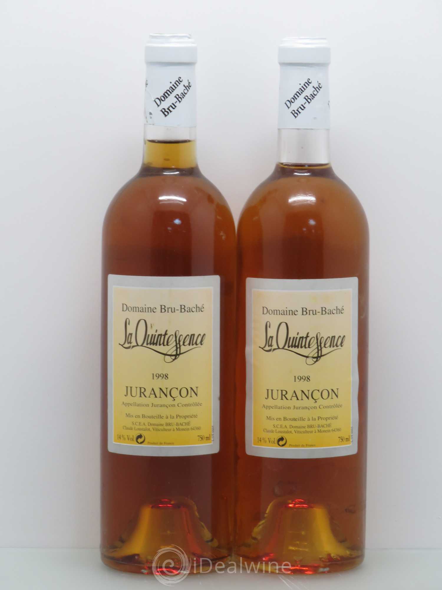 Jurançon Bru Baché Quintessence 1998 - Posten von 2 Flaschen - 0