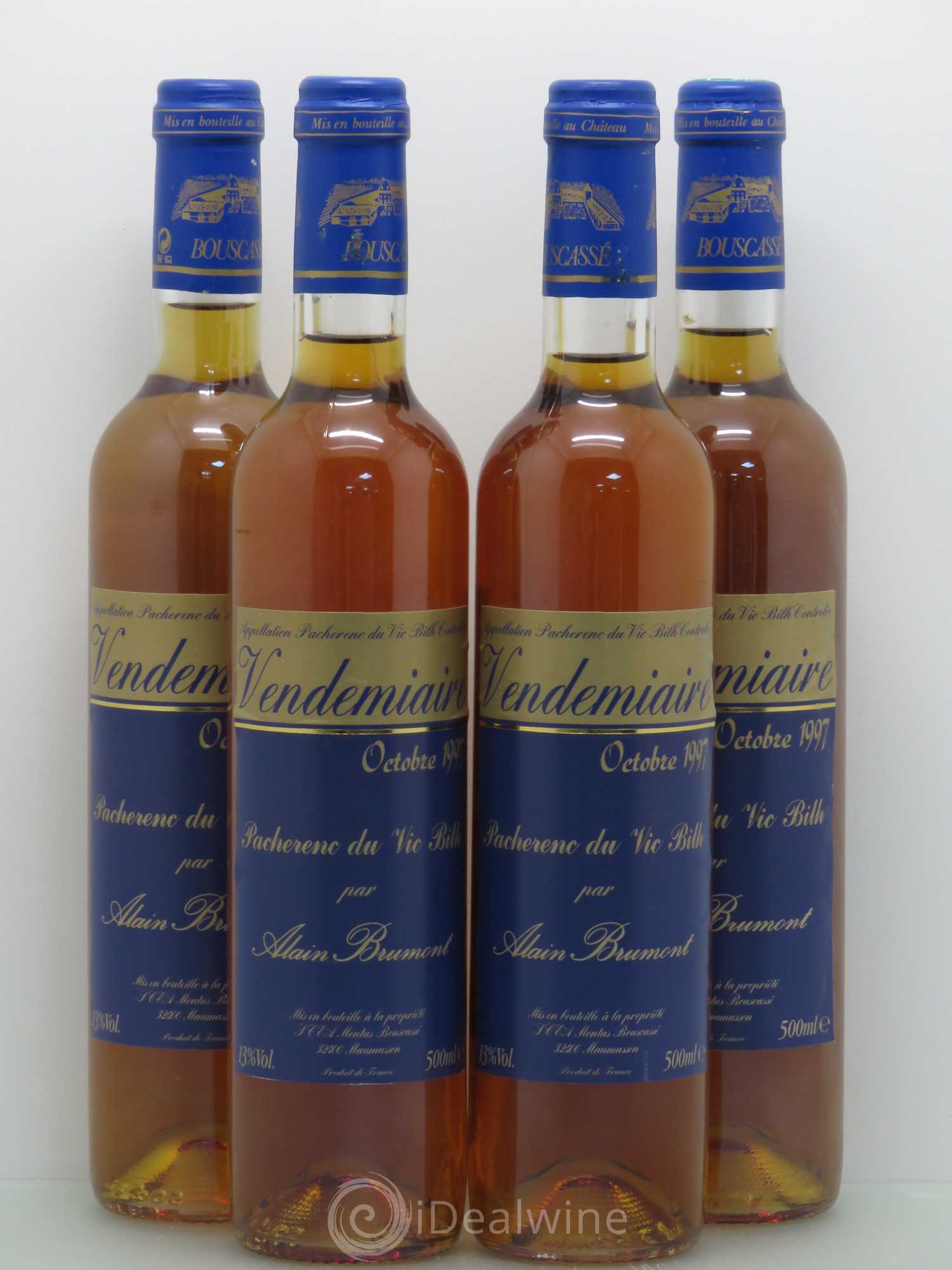Pacherenc du Vic-Bilh Château Bouscassé Vendemiaire Alain Brumont 1997 - Lotto di 4 bottiglie - 0