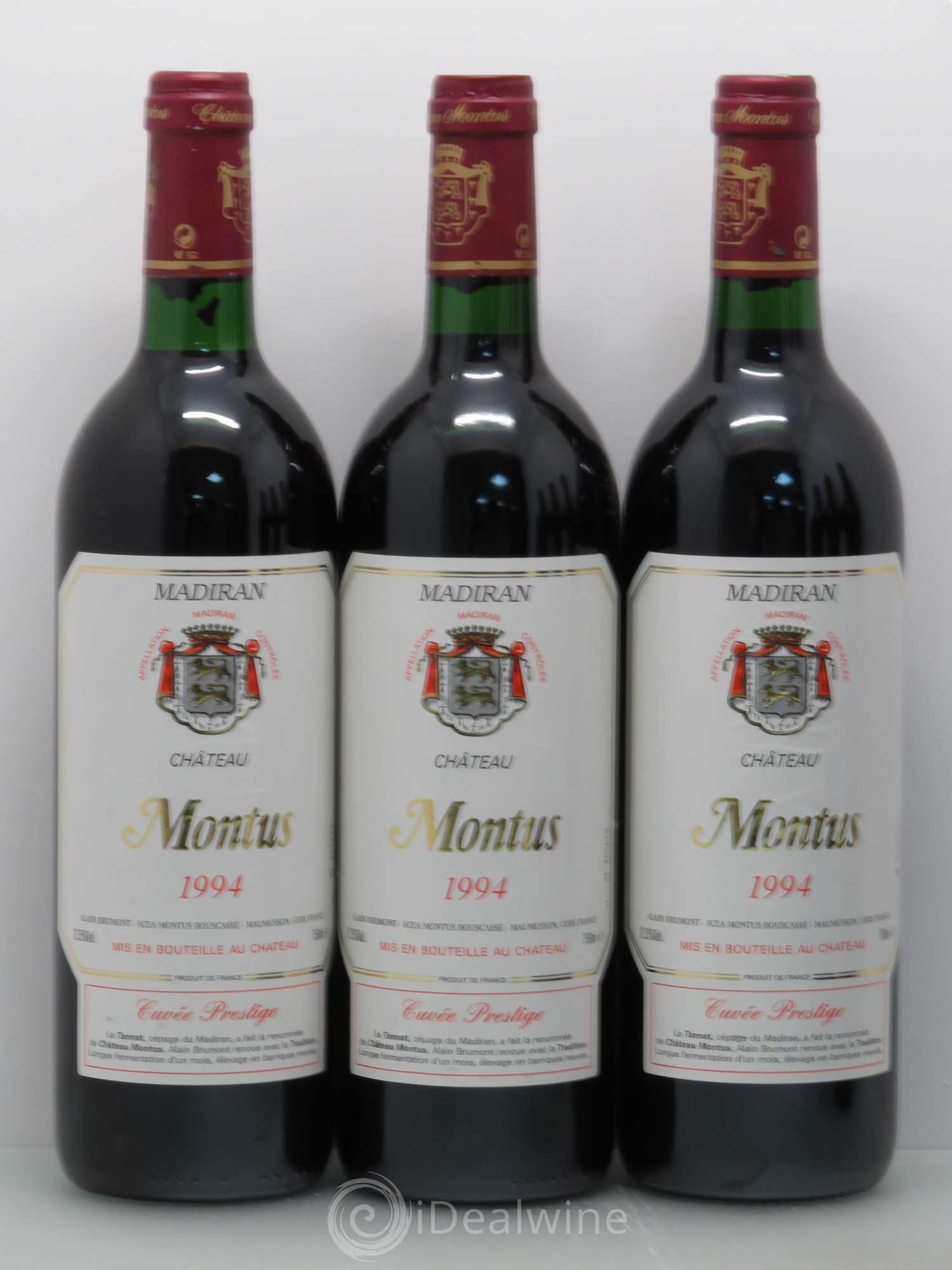 Madiran Château Montus-Prestige Alain Brumont 1994 - Lot de 6 bouteilles - 1