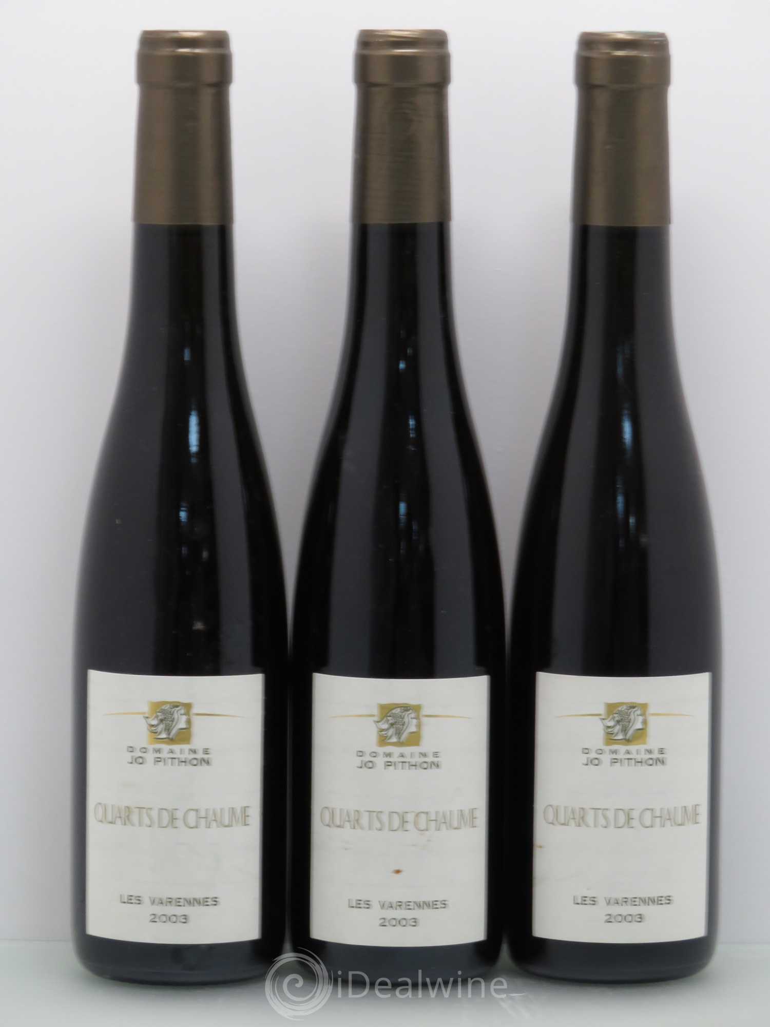 Quarts de Chaume Pithon Jo Les Varennes 2003 - Posten von 3 Demi-Flaschen - 0