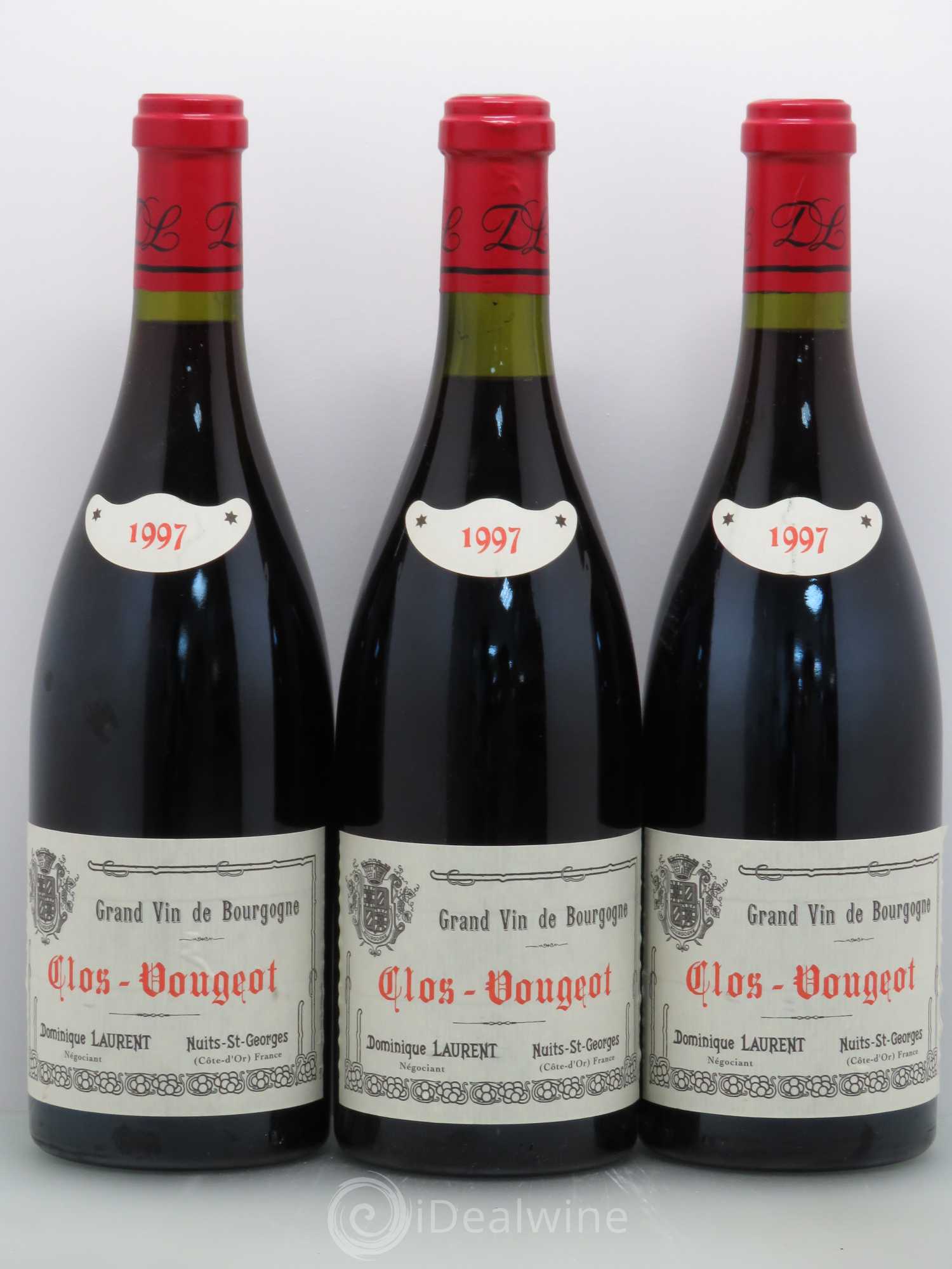 Clos de Vougeot Grand Cru Dominique Laurent 1997 - Lot de 3 bouteilles - 0