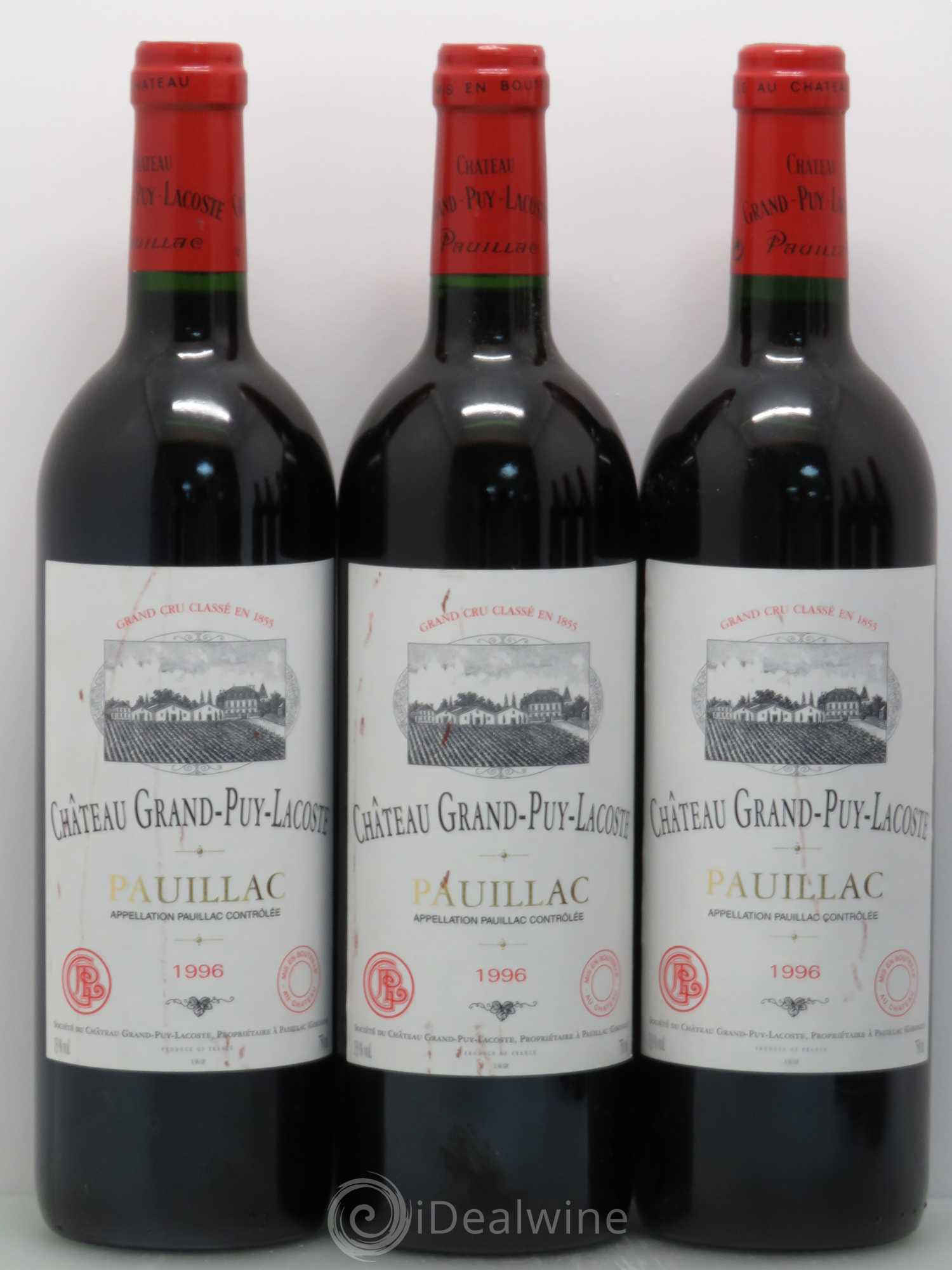 Château Grand Puy Lacoste 5ème Grand Cru Classé 1996 - Lot de 6 bouteilles - 1